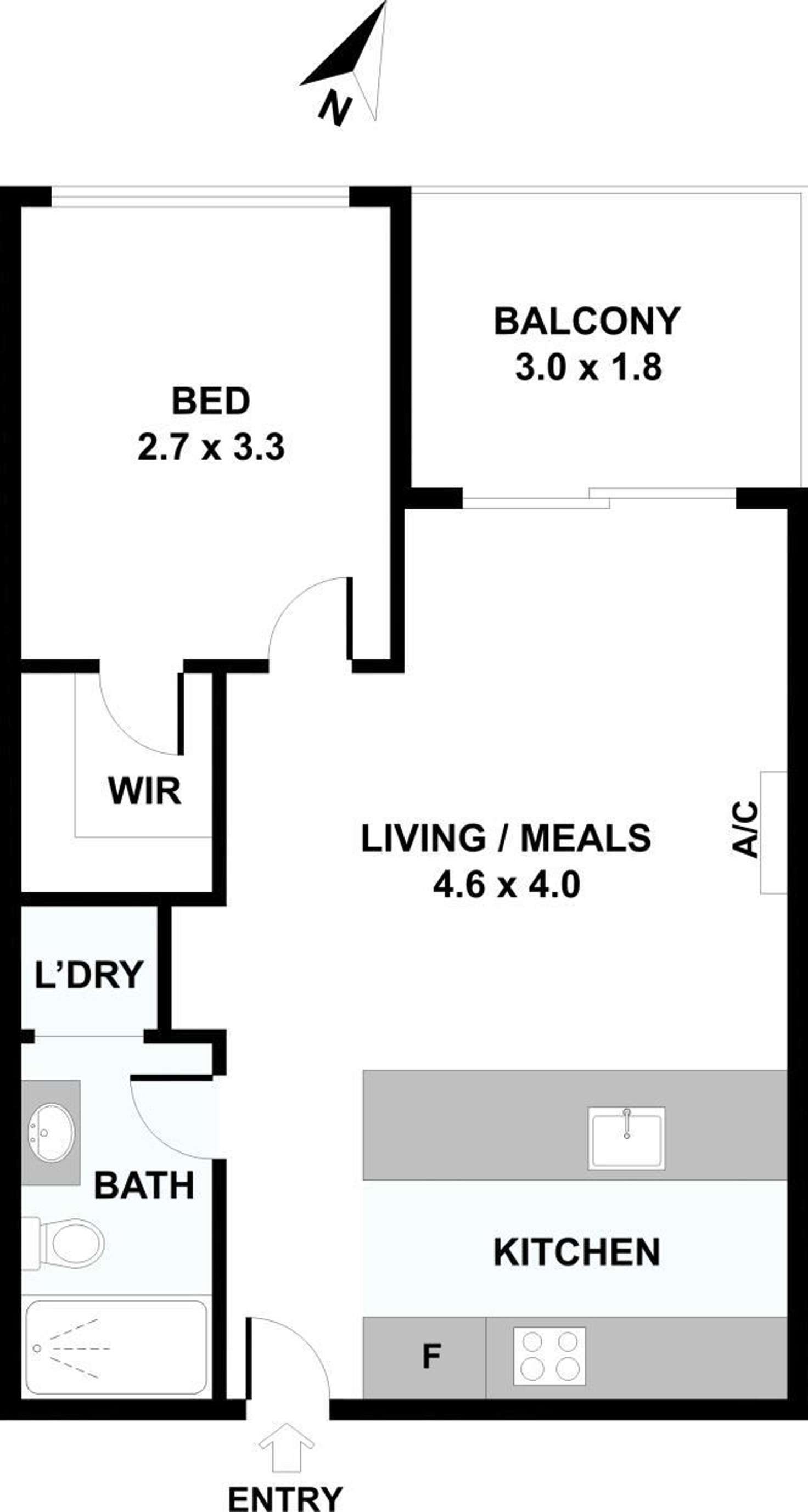 Floorplan of Homely apartment listing, 403/7 Aspen Street, Moonee Ponds VIC 3039