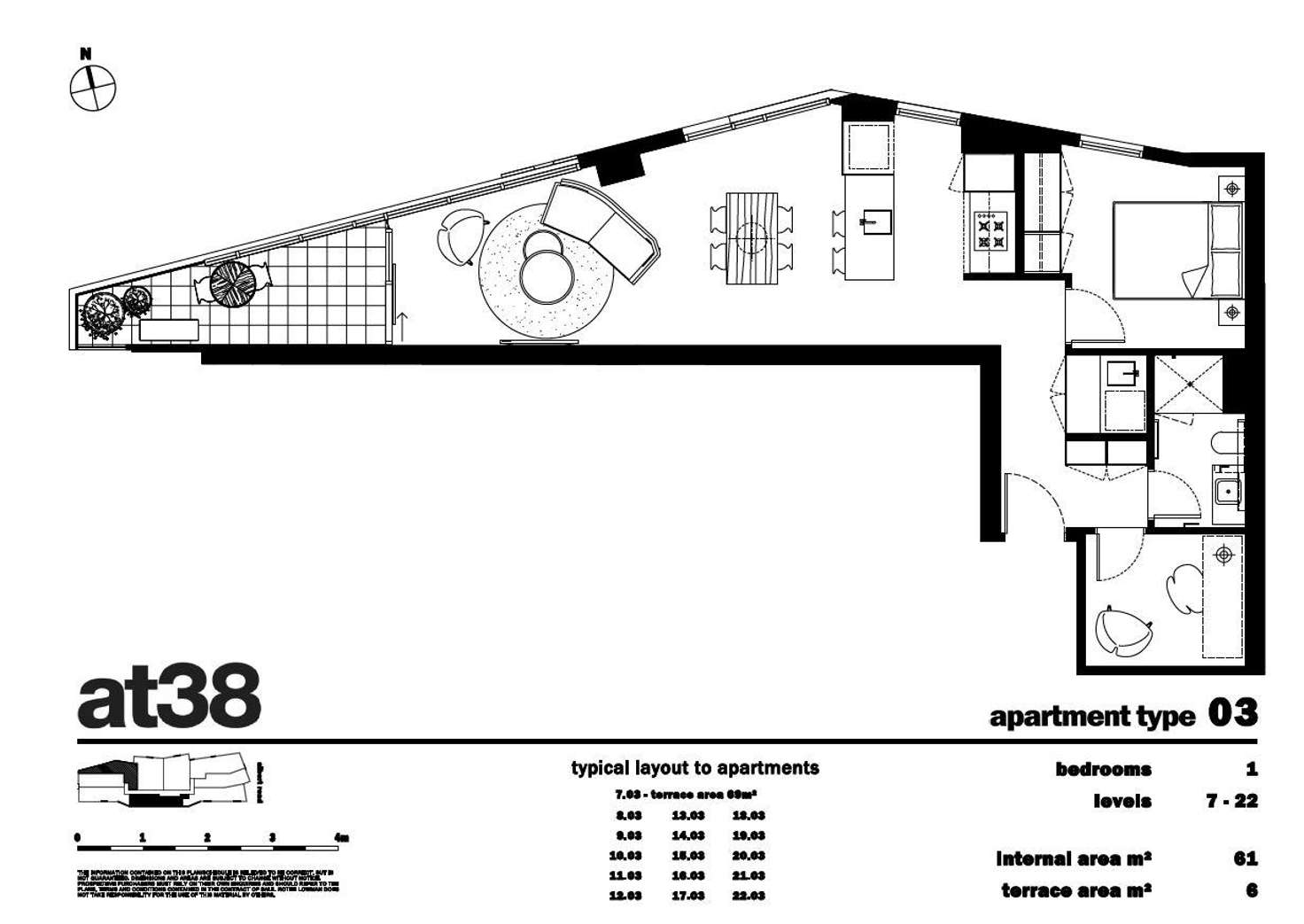 Floorplan of Homely apartment listing, 2003/38 Albert Road, South Melbourne VIC 3205