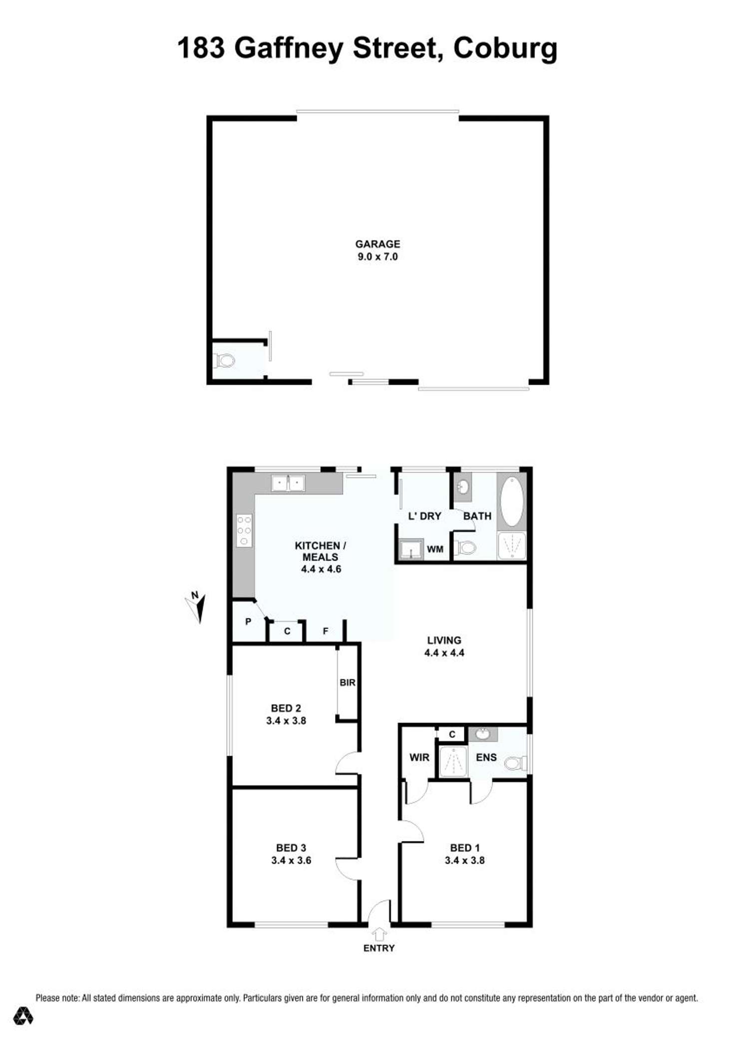 Floorplan of Homely house listing, 183 Gaffney Street, Coburg VIC 3058