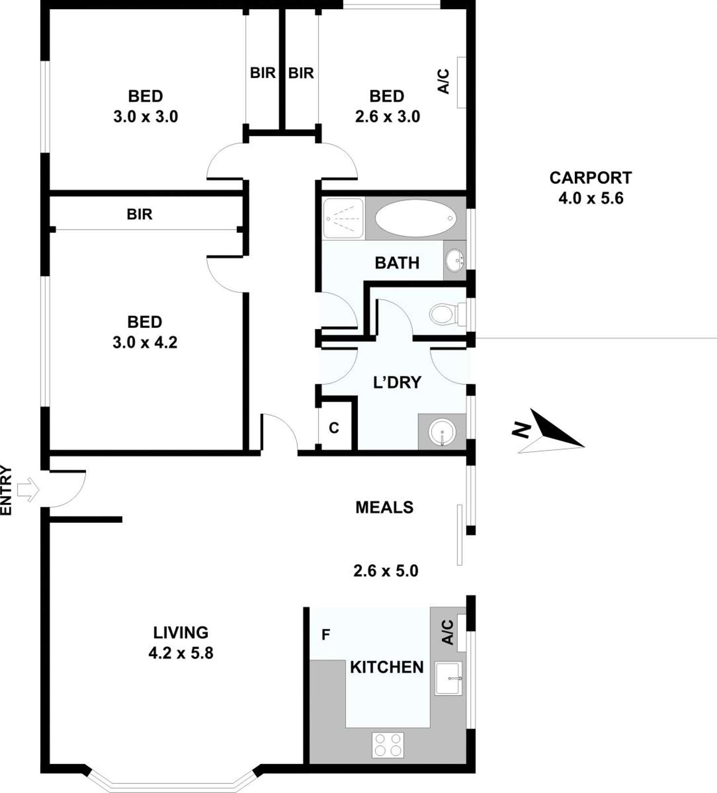 Floorplan of Homely unit listing, 1/32 Cameron Way, Pakenham VIC 3810