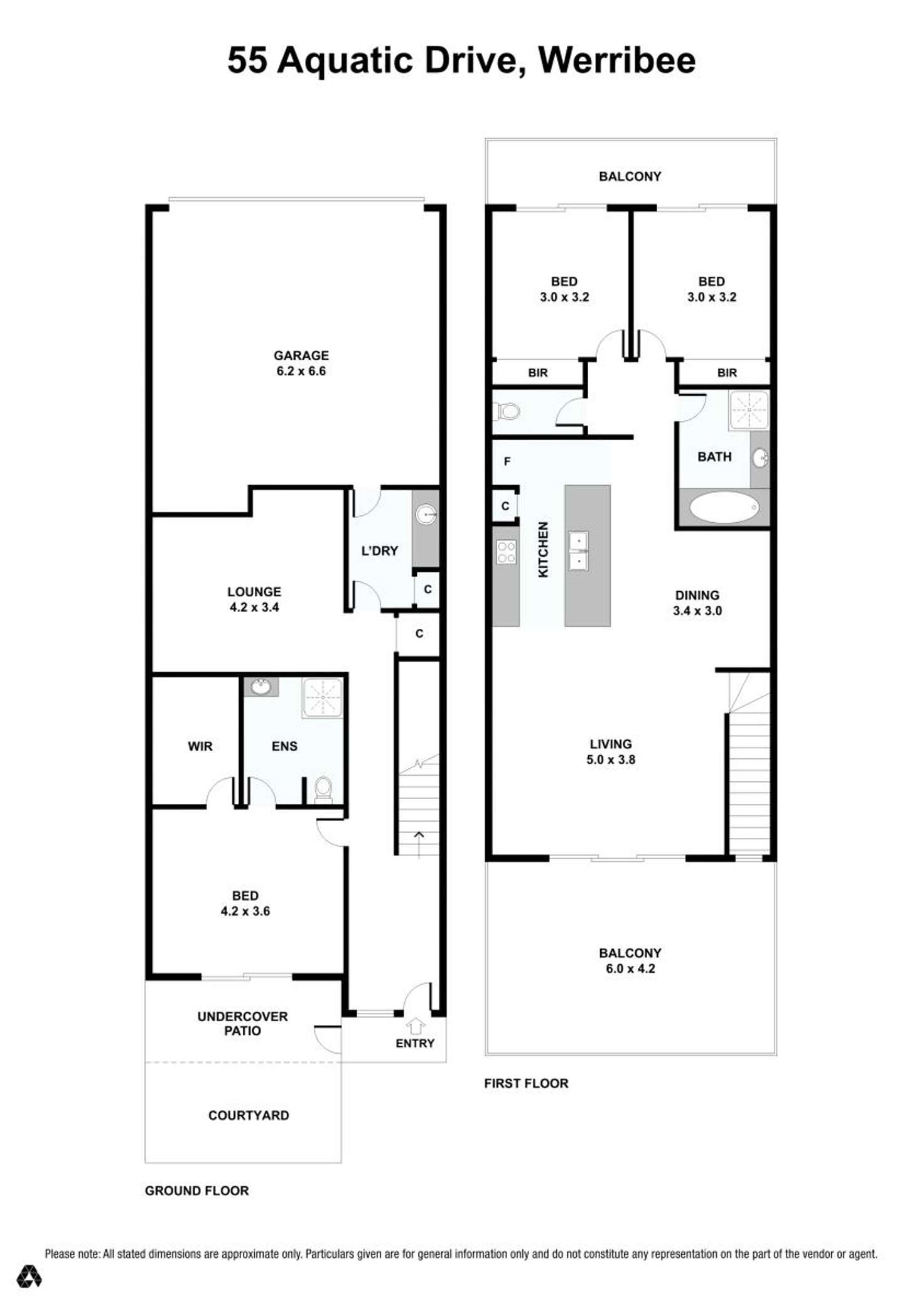 Floorplan of Homely house listing, 55 Aquatic Drive, Werribee VIC 3030