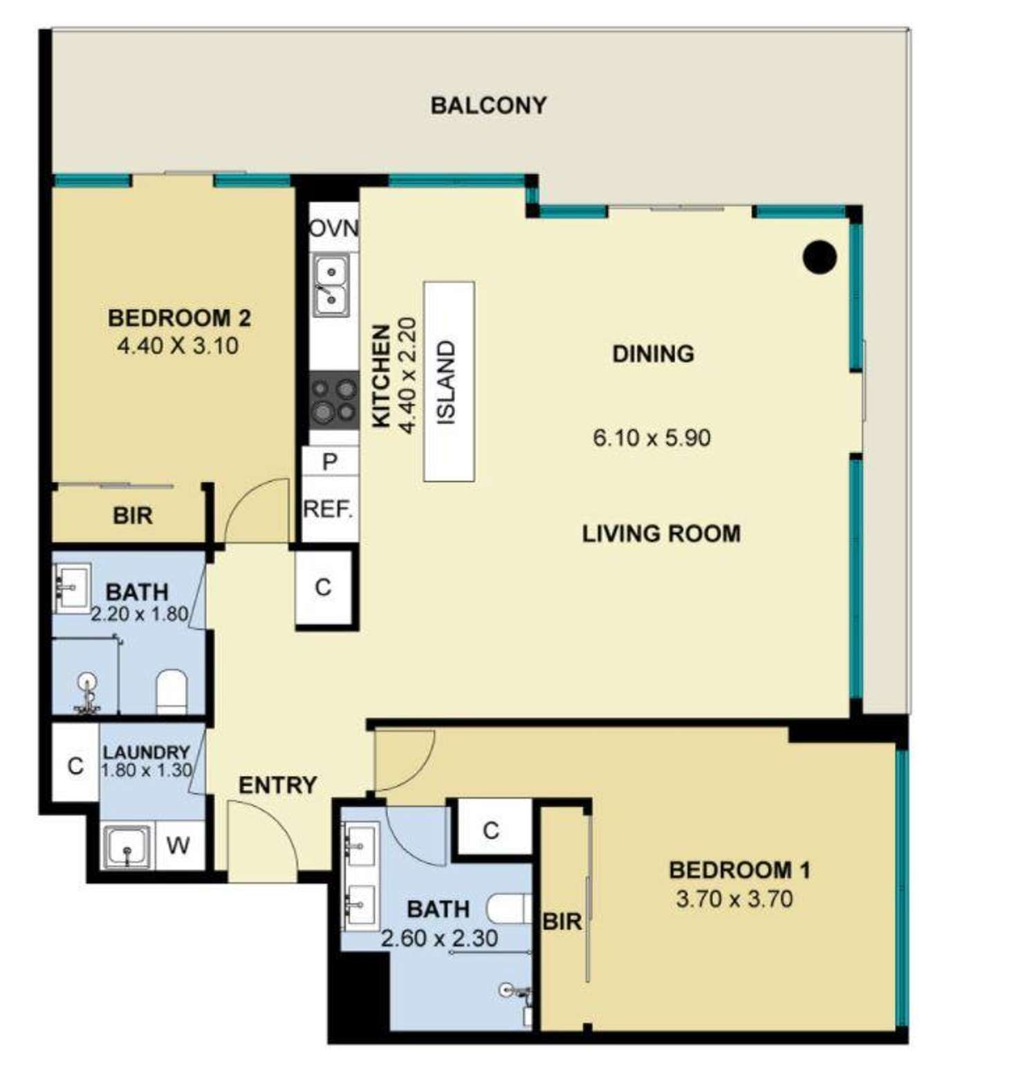Floorplan of Homely apartment listing, 701/800 Chapel Street, South Yarra VIC 3141