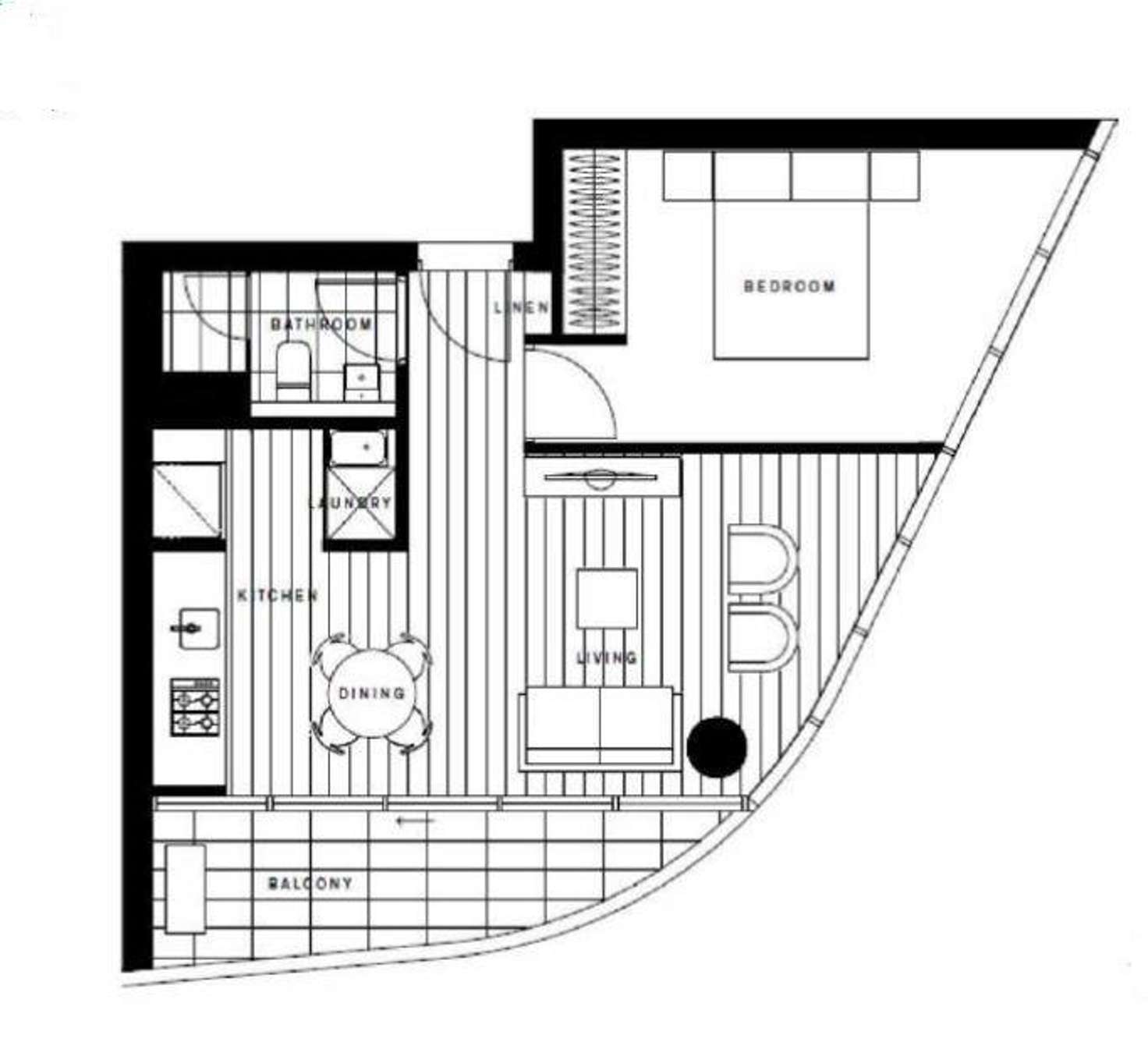 Floorplan of Homely apartment listing, 1204N/889 Collins Street, Docklands VIC 3008