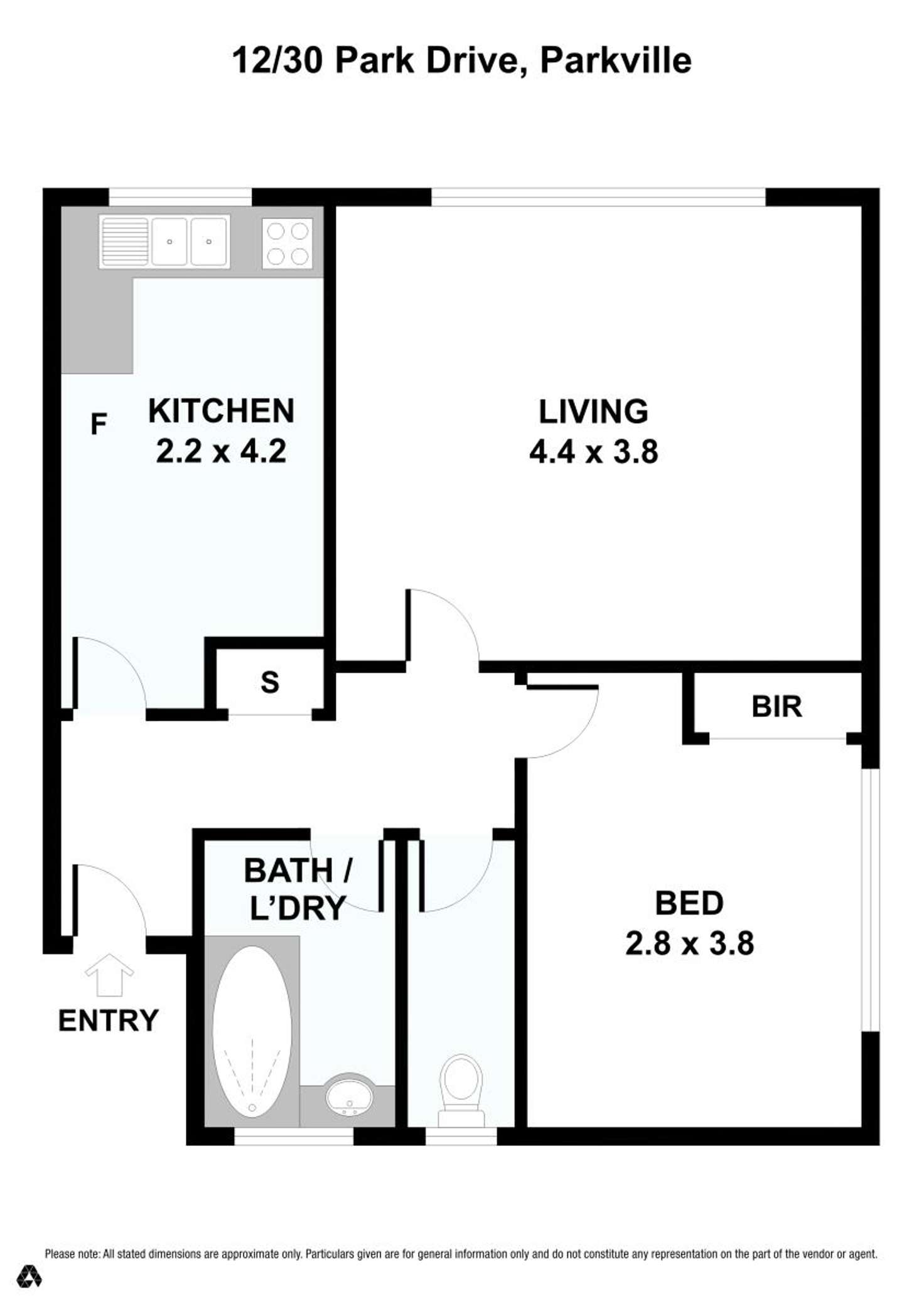 Floorplan of Homely apartment listing, 12/30 Park Drive, Parkville VIC 3052