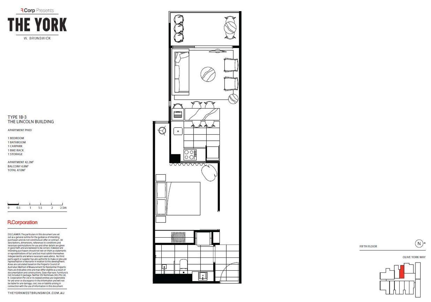 Floorplan of Homely apartment listing, 503/12 Olive York Way, Brunswick West VIC 3055