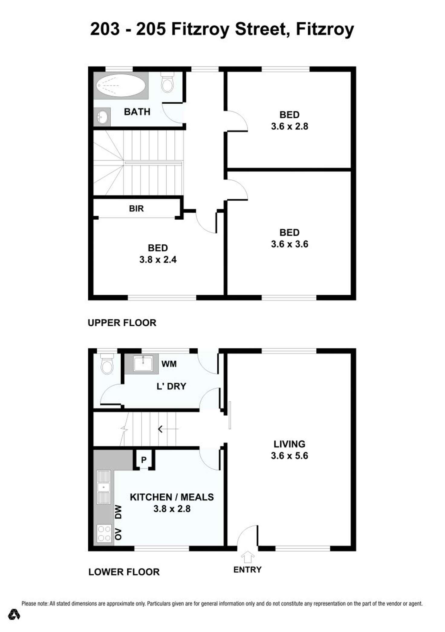 Floorplan of Homely house listing, 203-205 Fitzroy St, Fitzroy VIC 3065