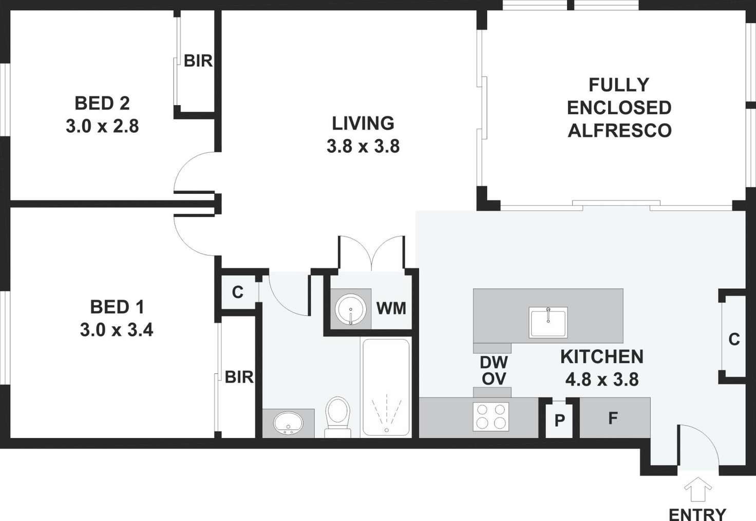 Floorplan of Homely apartment listing, 108/1 Olive York Way, Brunswick West VIC 3055