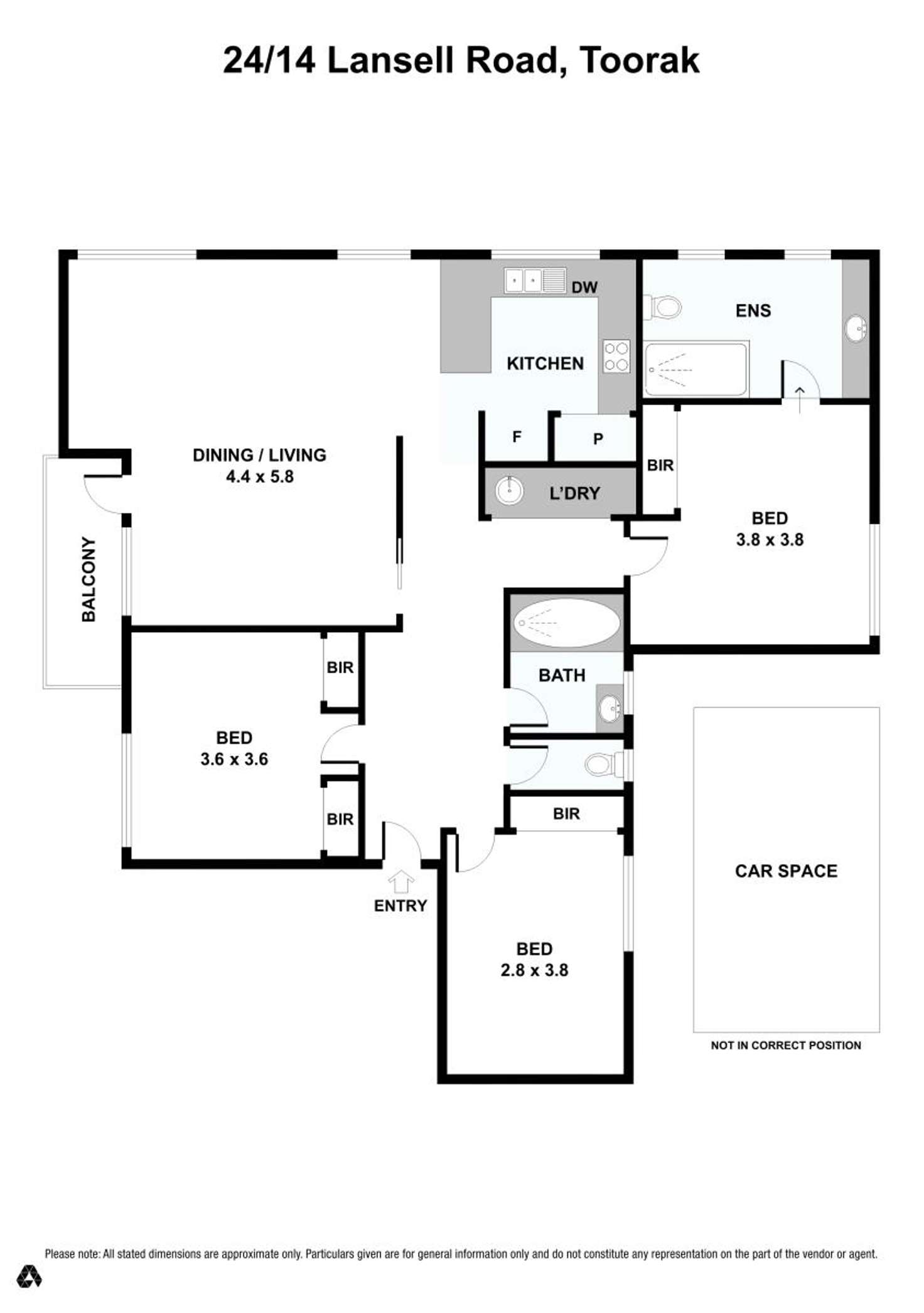Floorplan of Homely apartment listing, 24/14 Lansell Road, Toorak VIC 3142