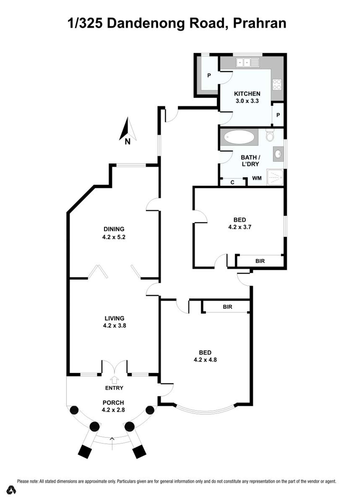 Floorplan of Homely apartment listing, 01/325 Dandenong Road, Prahran VIC 3181