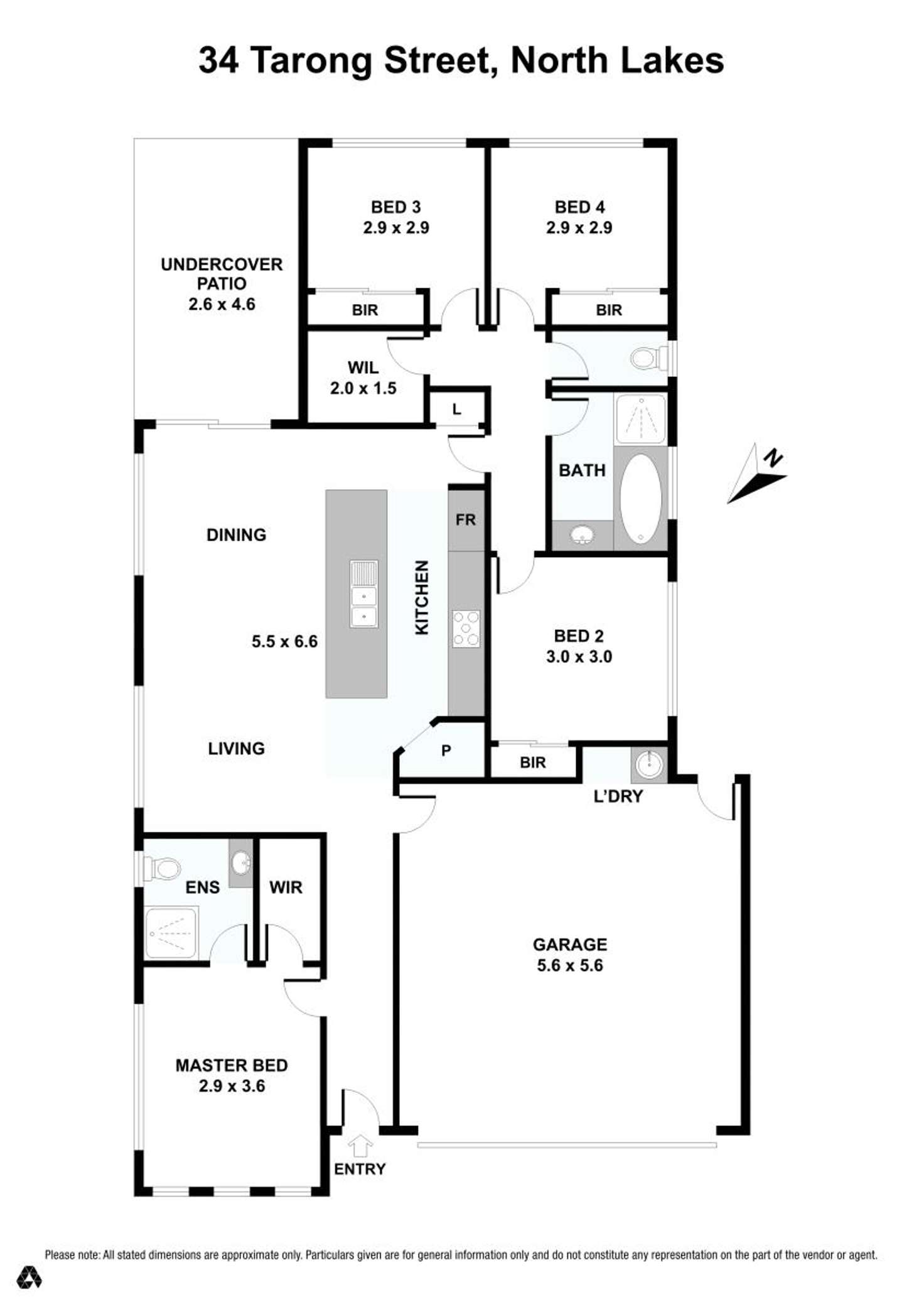 Floorplan of Homely house listing, 34 Tarong Avenue, North Lakes QLD 4509