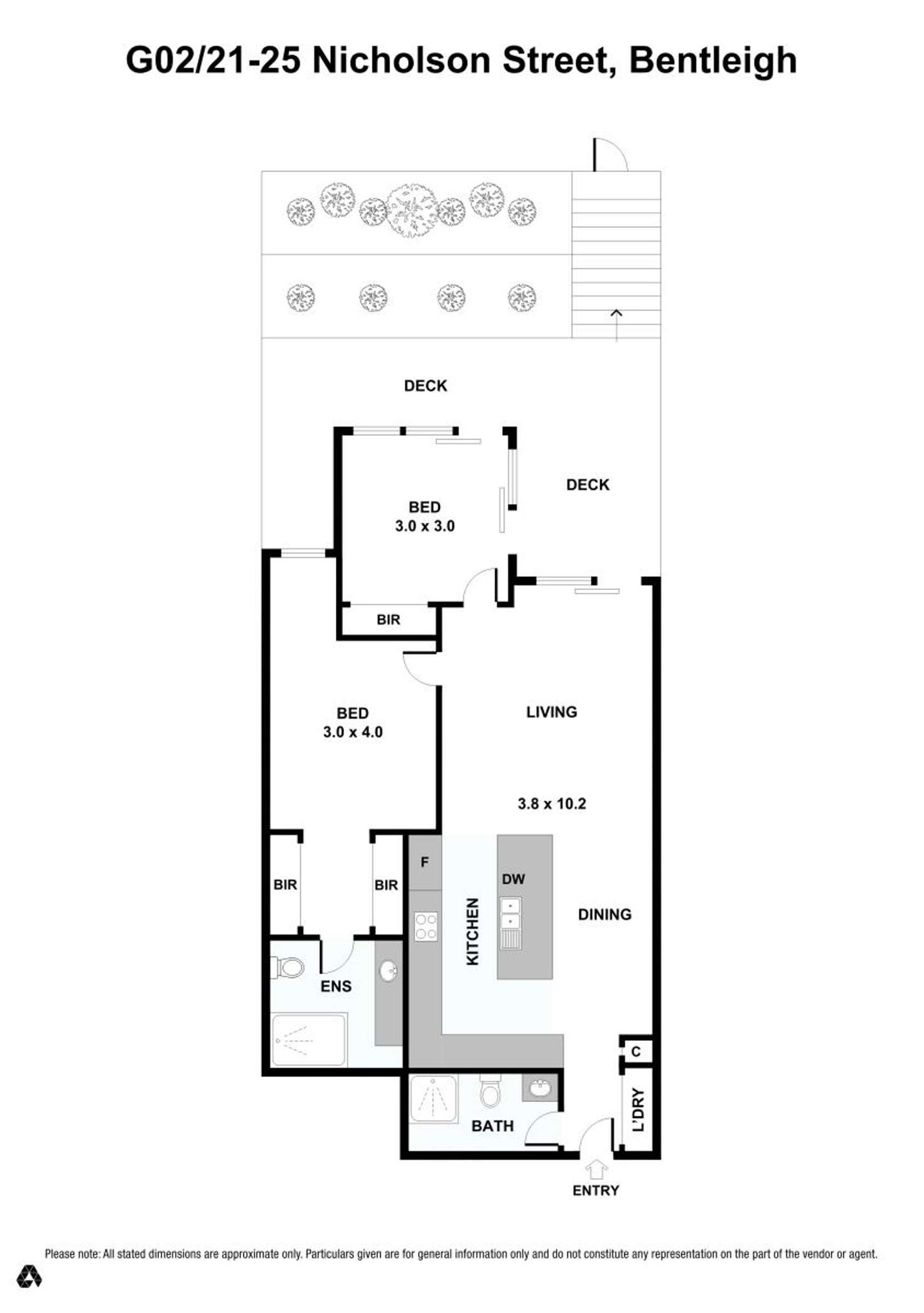 Floorplan of Homely unit listing, G02/21-25 Nicholson Street, Bentleigh VIC 3204