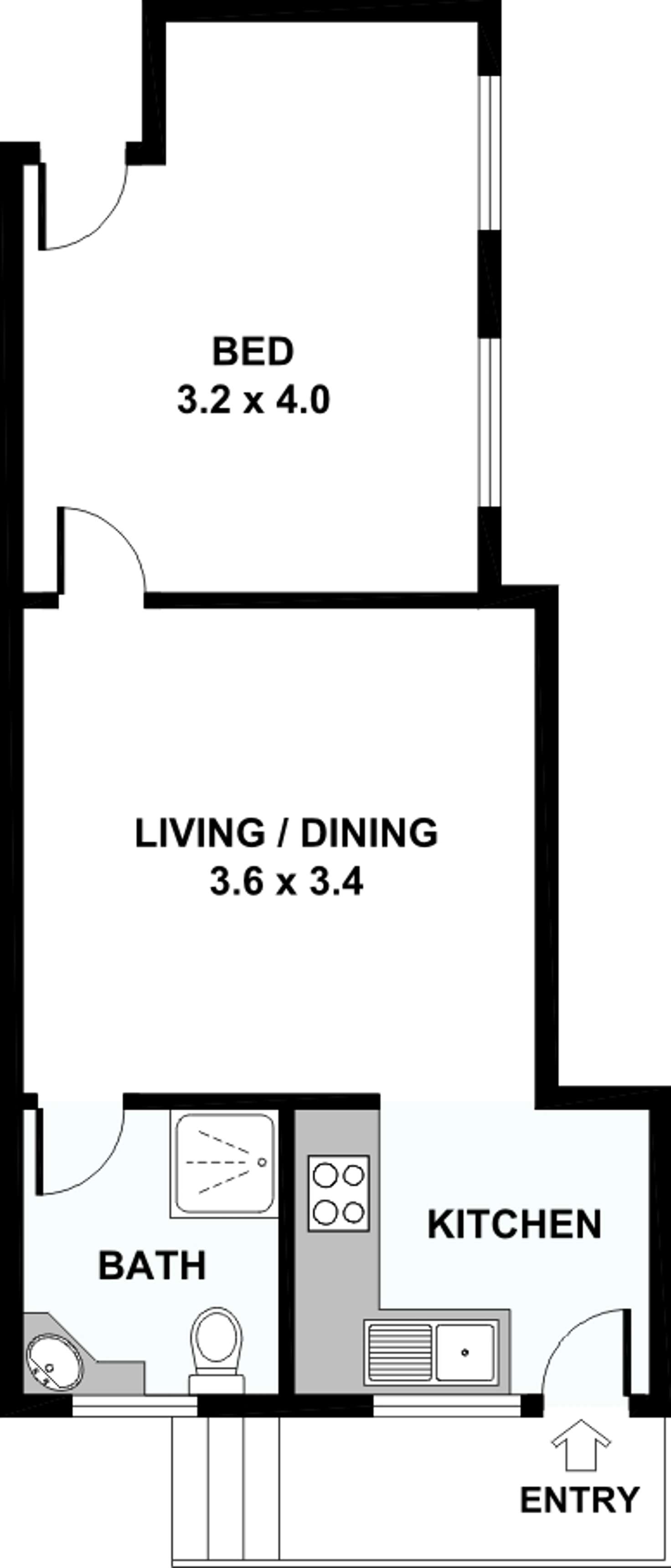 Floorplan of Homely apartment listing, 13/56 St Vincent Place, Albert Park VIC 3206