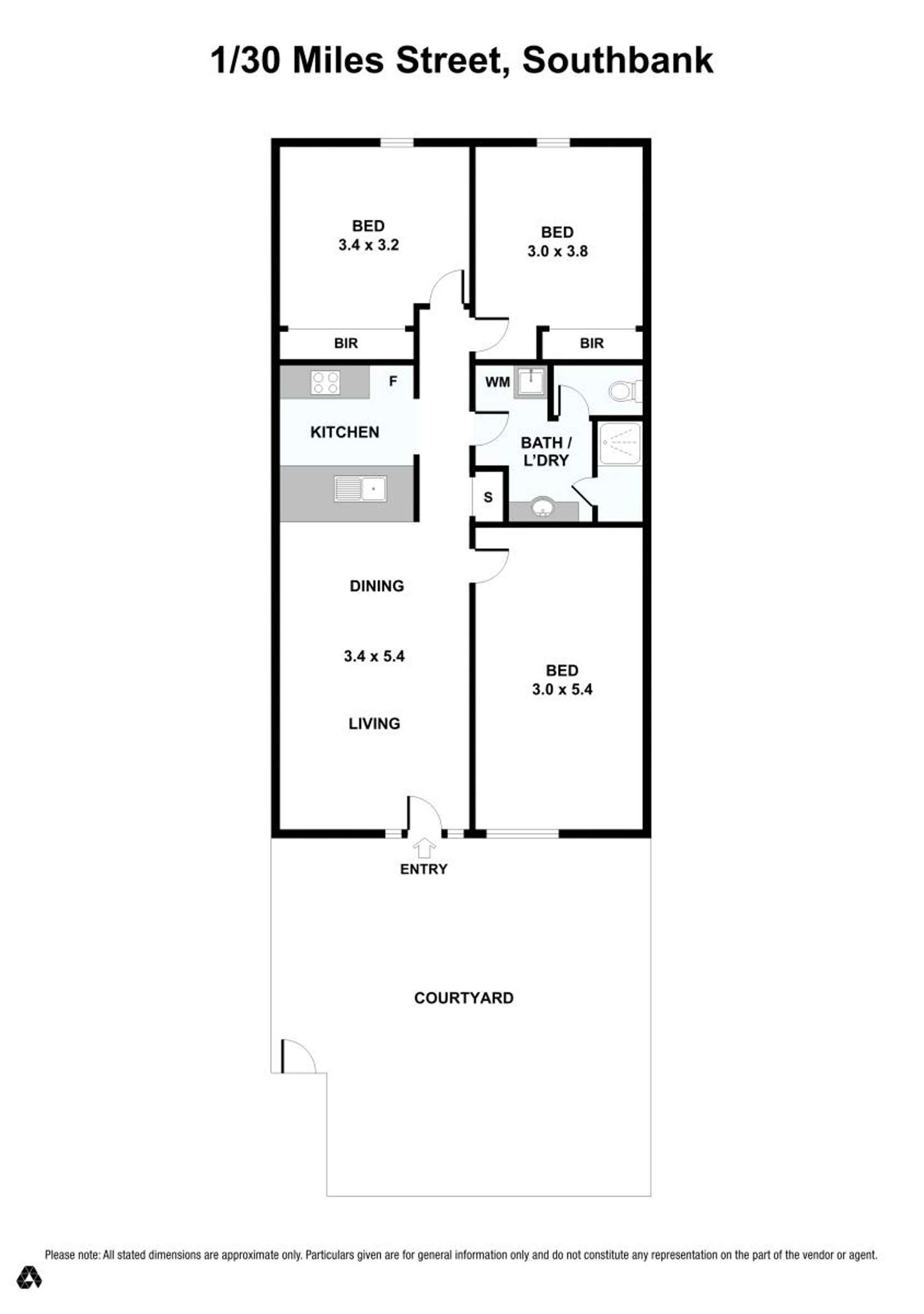 Floorplan of Homely apartment listing, 1/30 Miles Street, Southbank VIC 3006