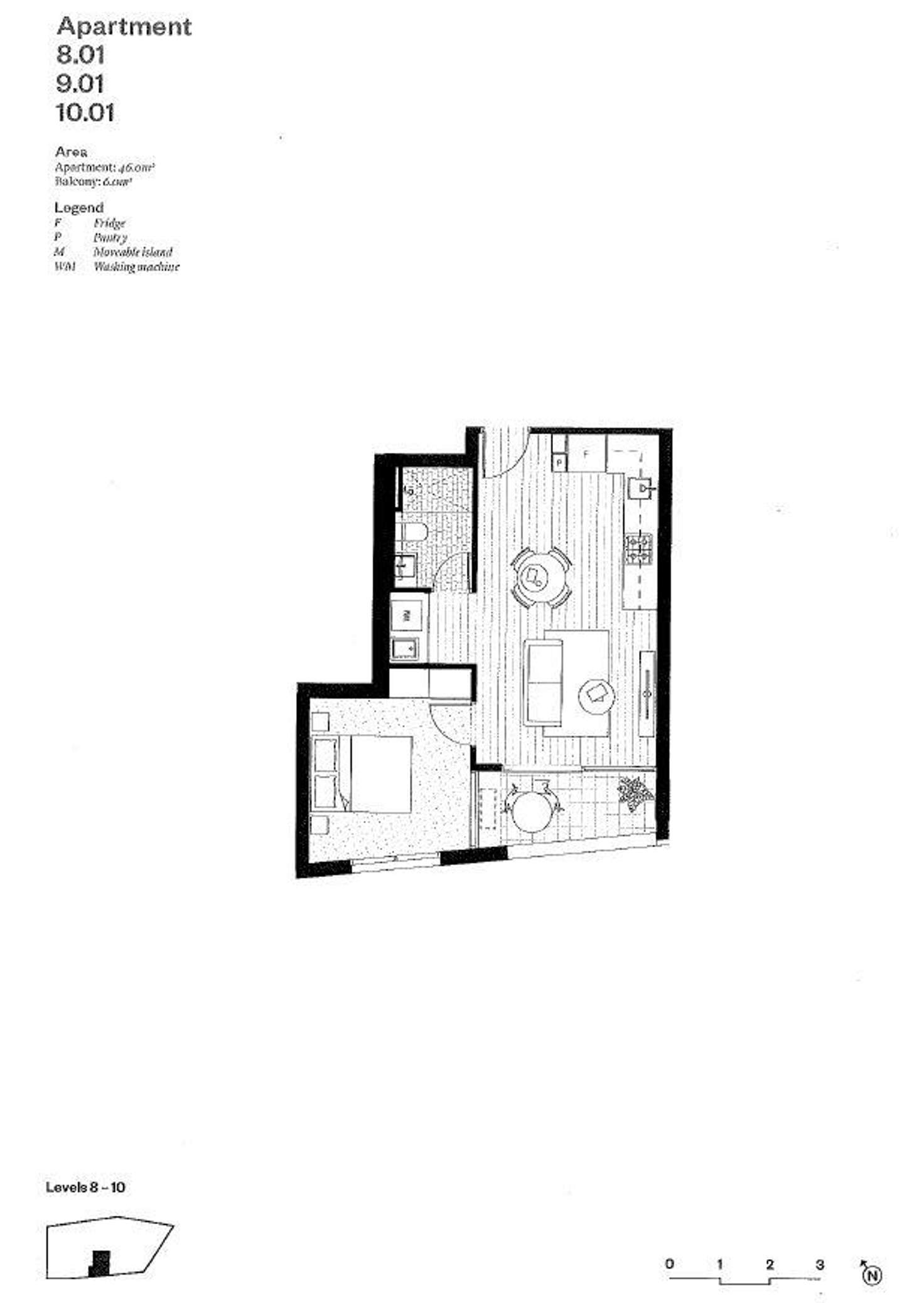 Floorplan of Homely apartment listing, 901/245 Queens Parade, Fitzroy North VIC 3068