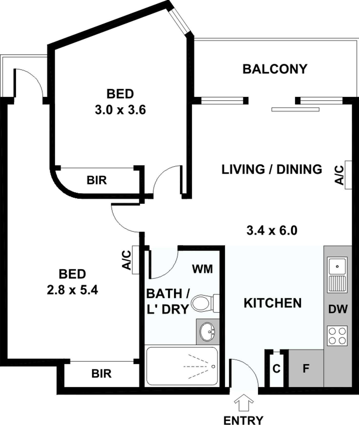 Floorplan of Homely apartment listing, 1513/8 Daly Street, South Yarra VIC 3141