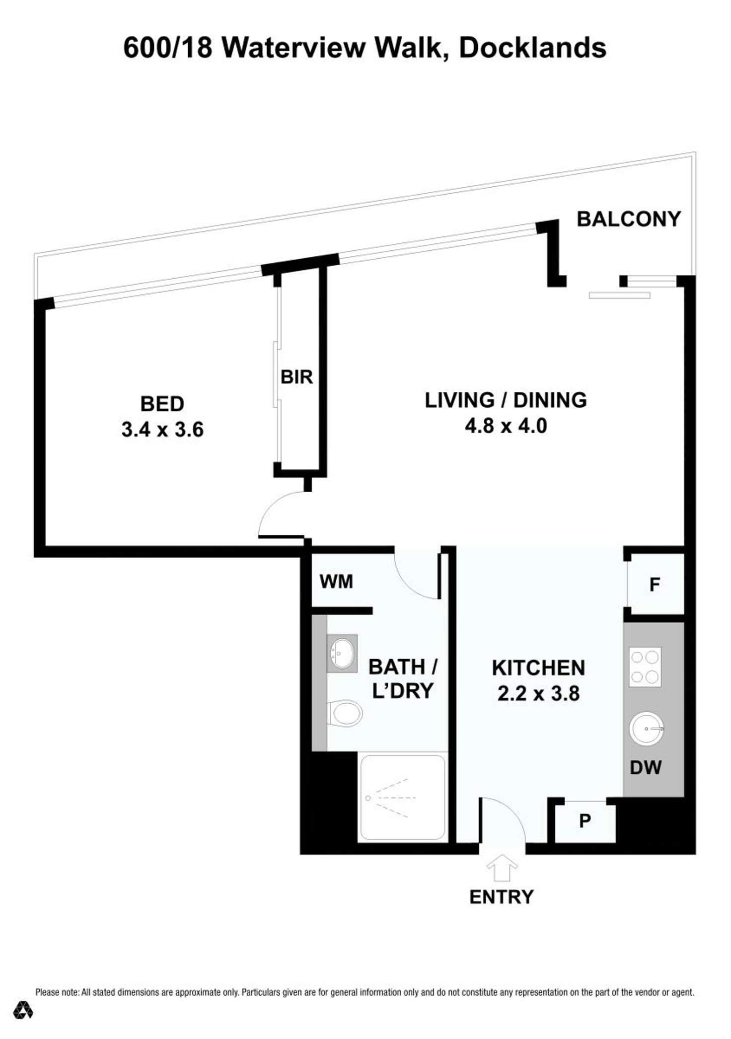 Floorplan of Homely unit listing, 600/18 Waterview Walk, Docklands VIC 3008