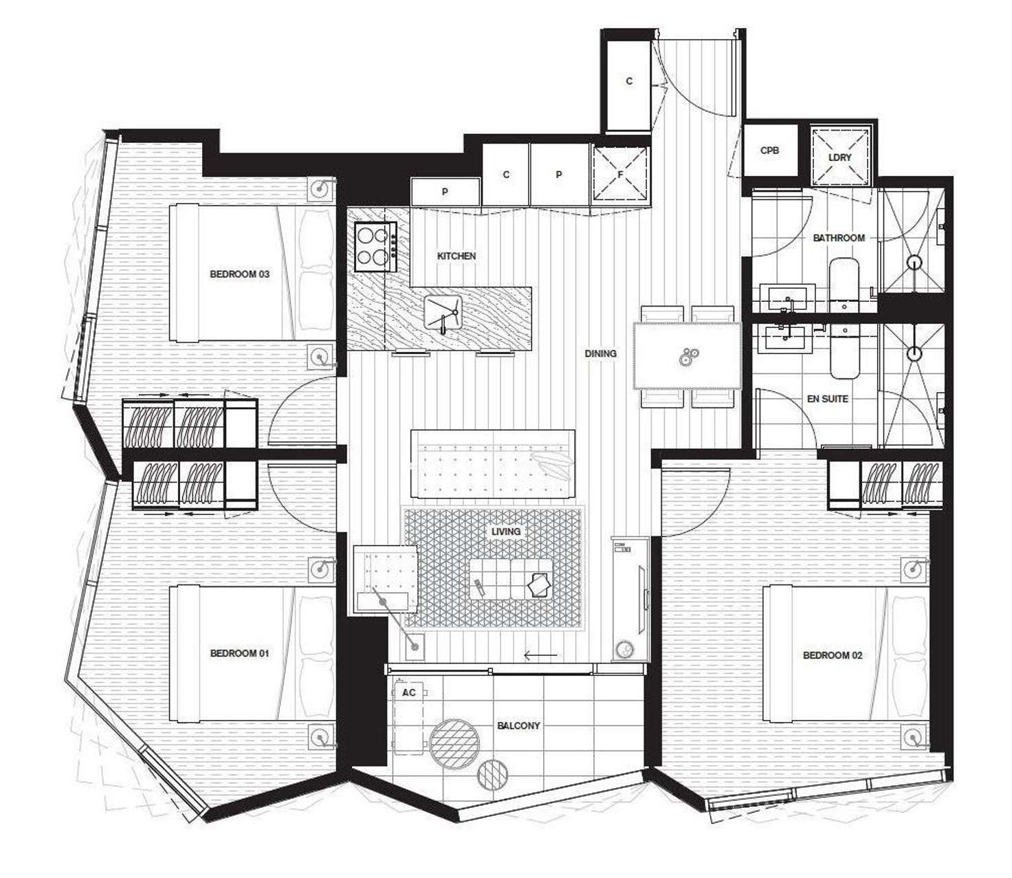 Floorplan of Homely apartment listing, 1807/450 Elizabeth Street, Melbourne VIC 3000