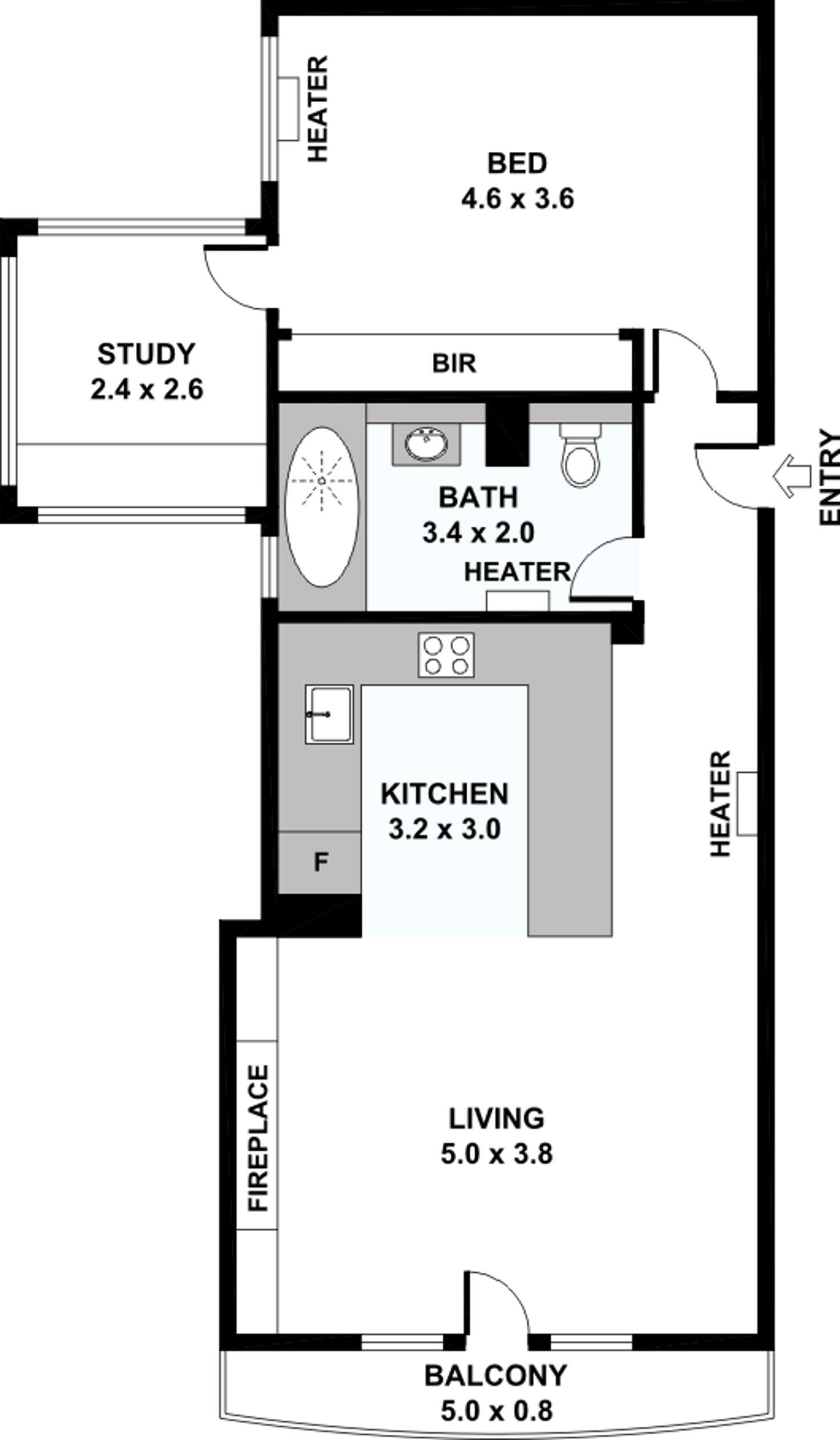 Floorplan of Homely apartment listing, 4/98-106 Vale Street, East Melbourne VIC 3002