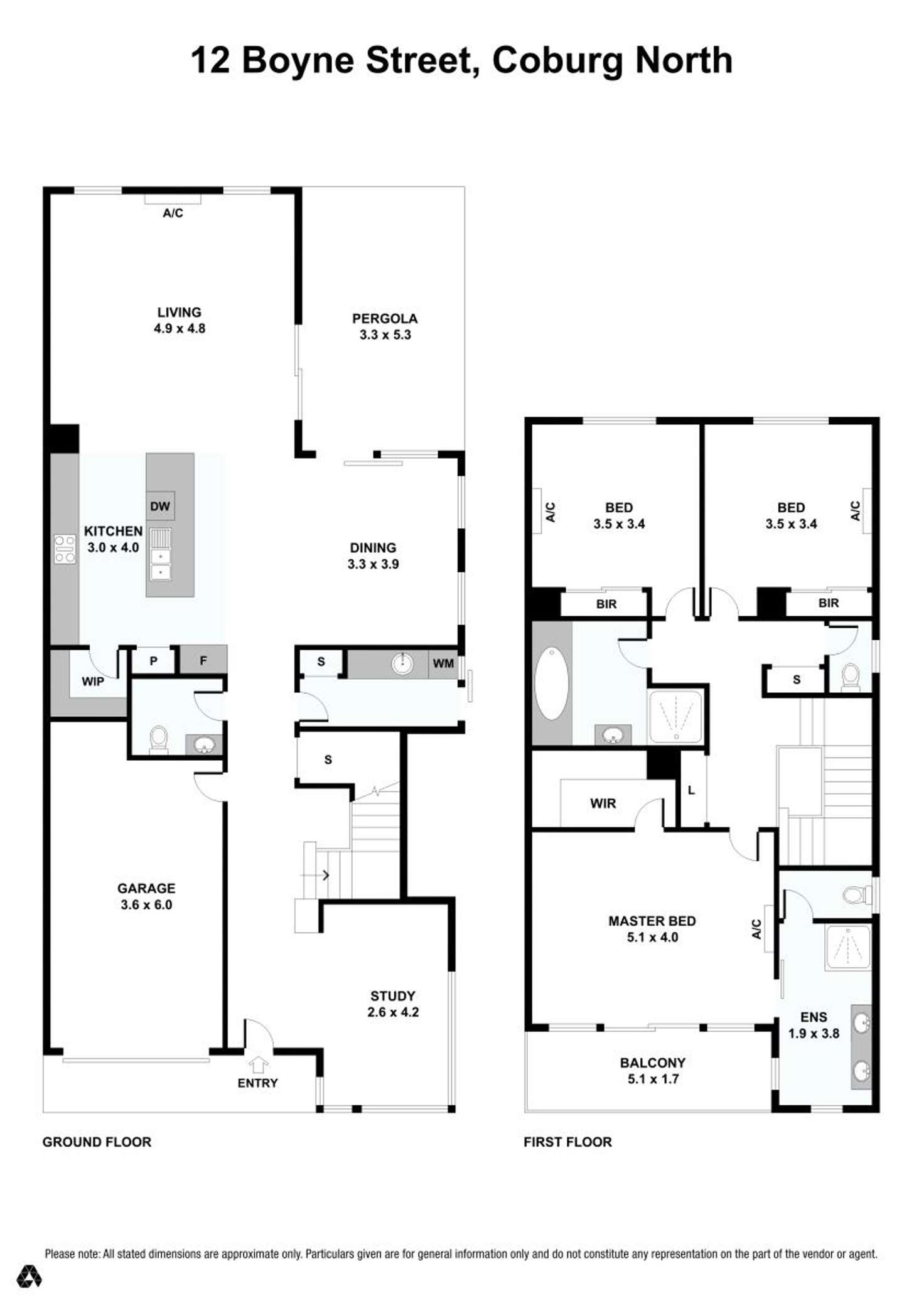 Floorplan of Homely house listing, 12 Boyne St, Coburg North VIC 3058