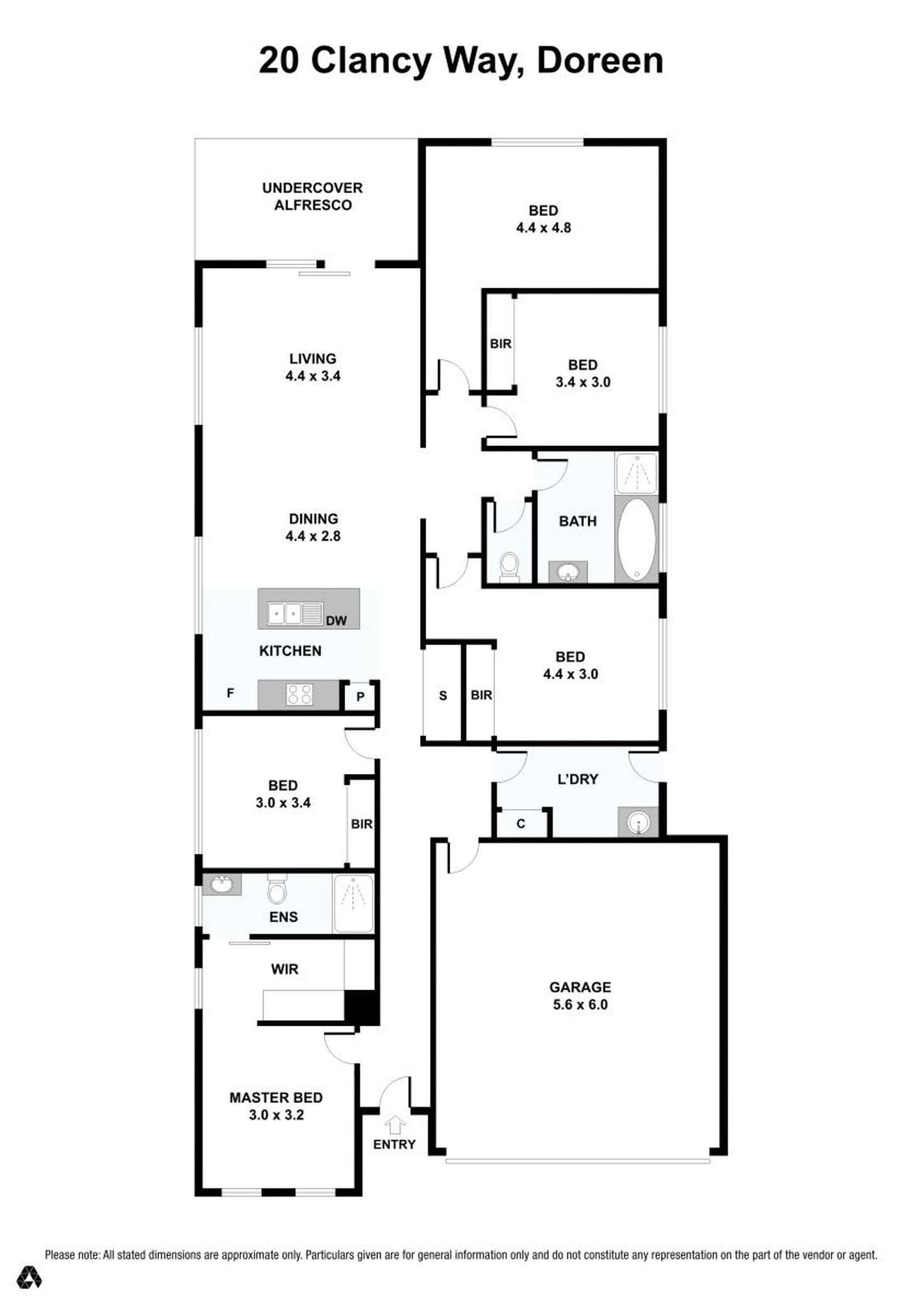 Floorplan of Homely house listing, 20 Clancy Way, Doreen VIC 3754