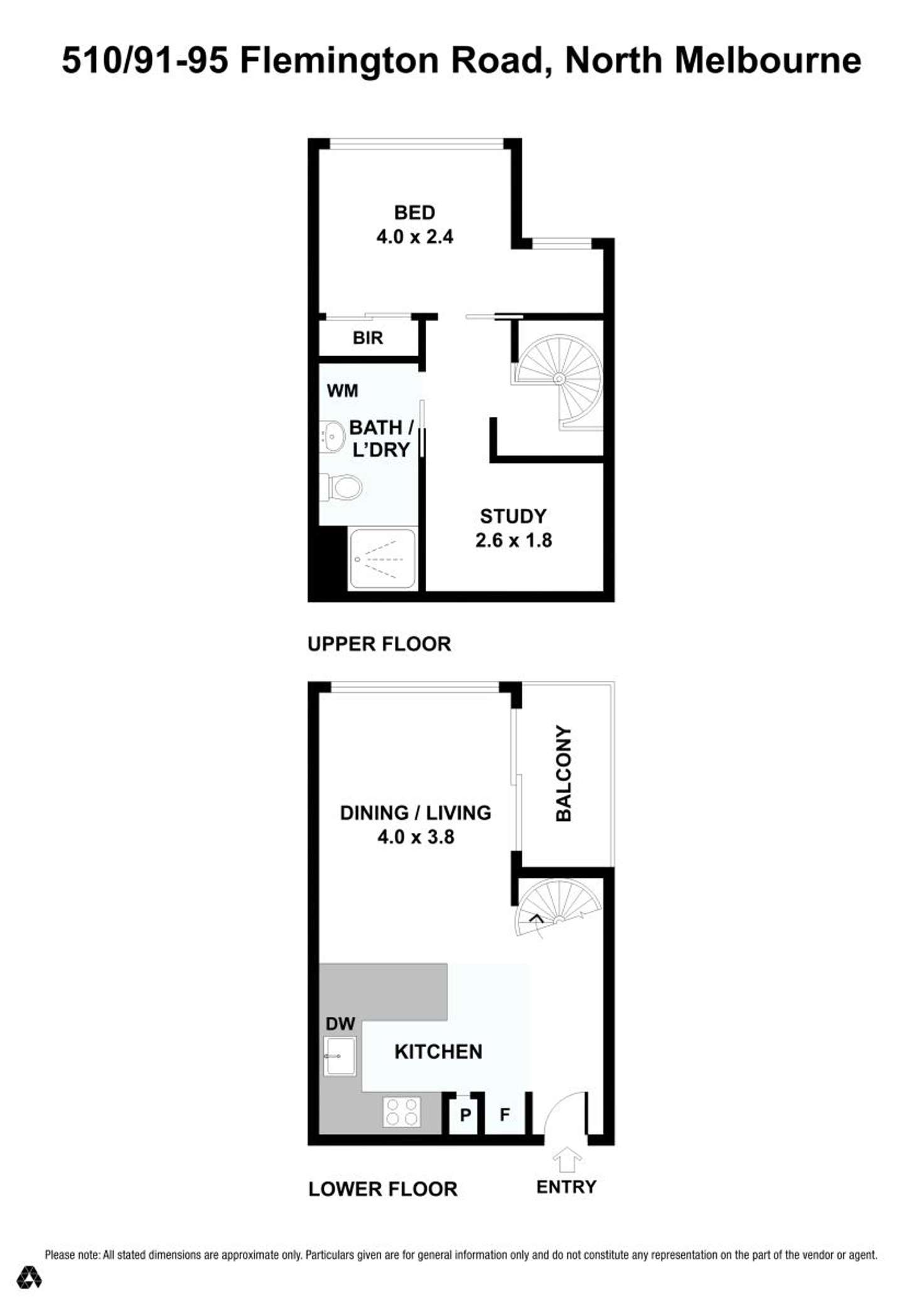 Floorplan of Homely apartment listing, 510/95 Flemington Road, North Melbourne VIC 3051