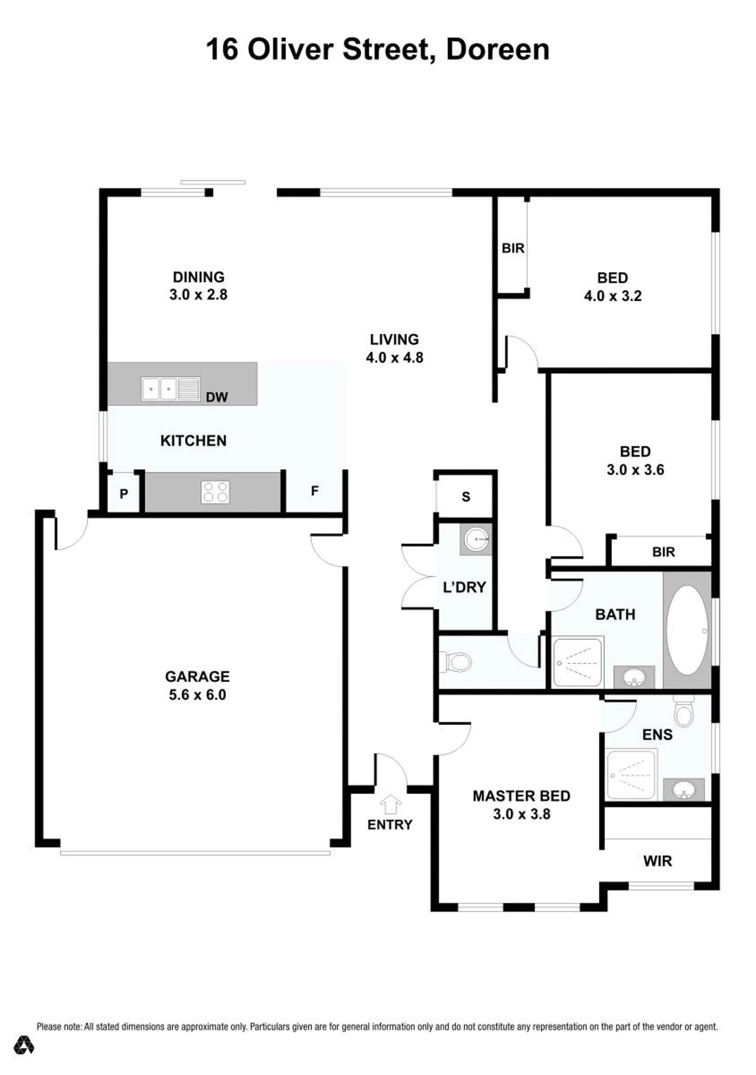 Floorplan of Homely house listing, 16 Oliver Street, Doreen VIC 3754