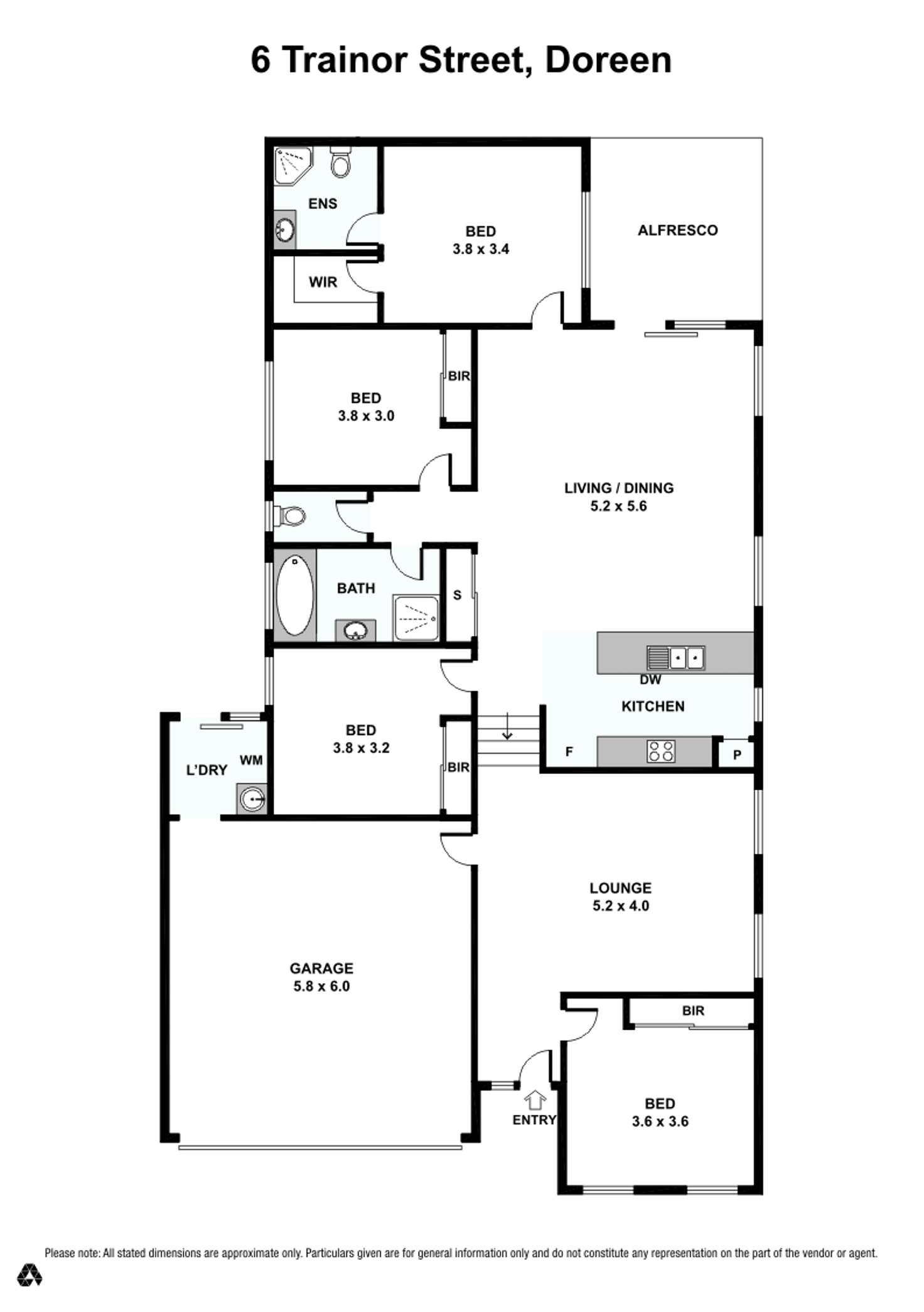 Floorplan of Homely house listing, 6 Trainor Street, Doreen VIC 3754