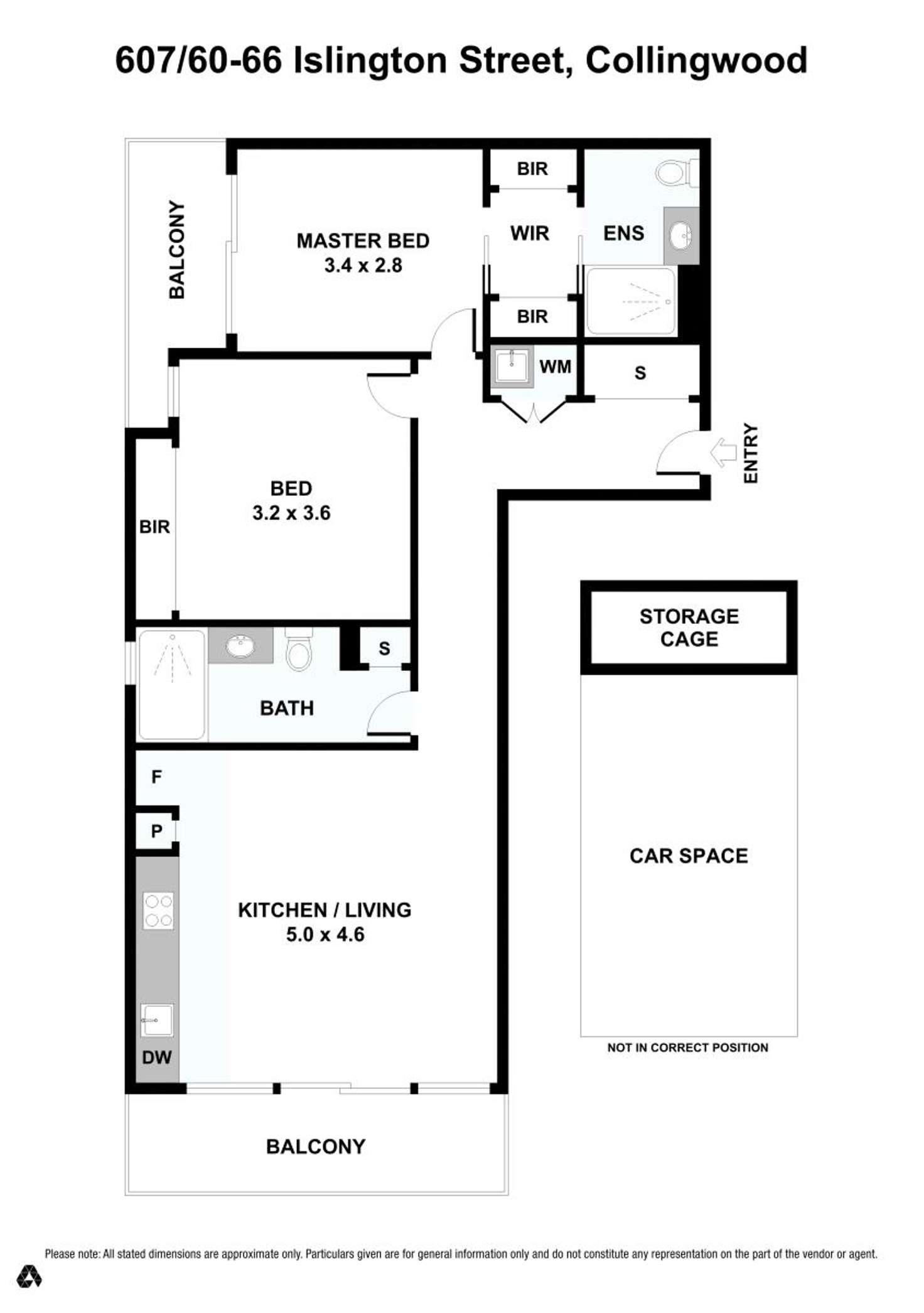 Floorplan of Homely apartment listing, 607/60-66 Islington Street, Collingwood VIC 3066