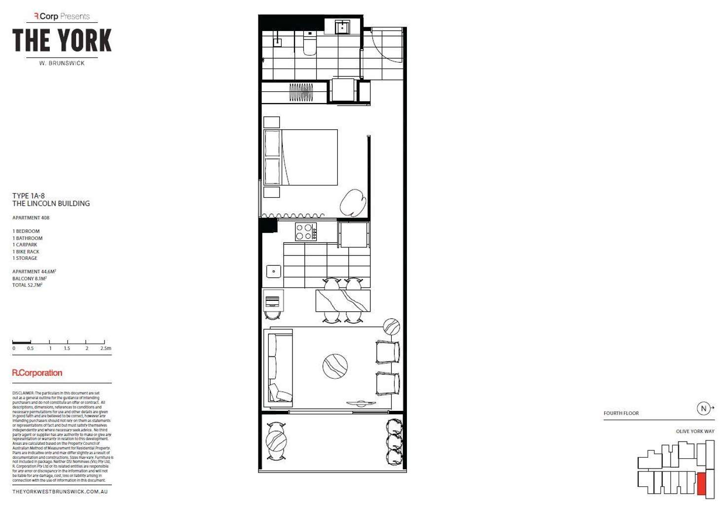 Floorplan of Homely apartment listing, 408/12 Olive York Way, Brunswick West VIC 3055
