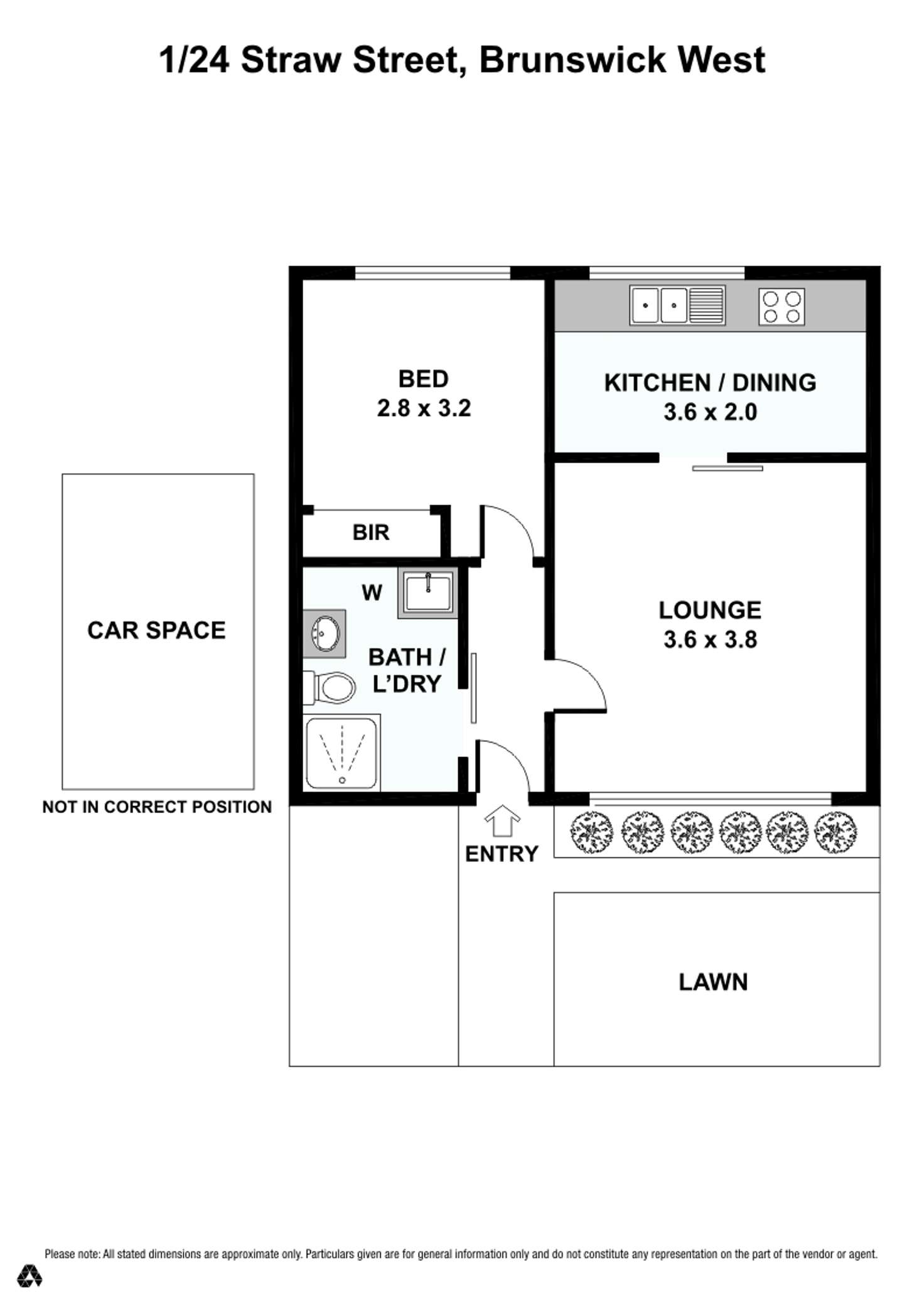 Floorplan of Homely apartment listing, 1/24 Straw Street, Brunswick West VIC 3055