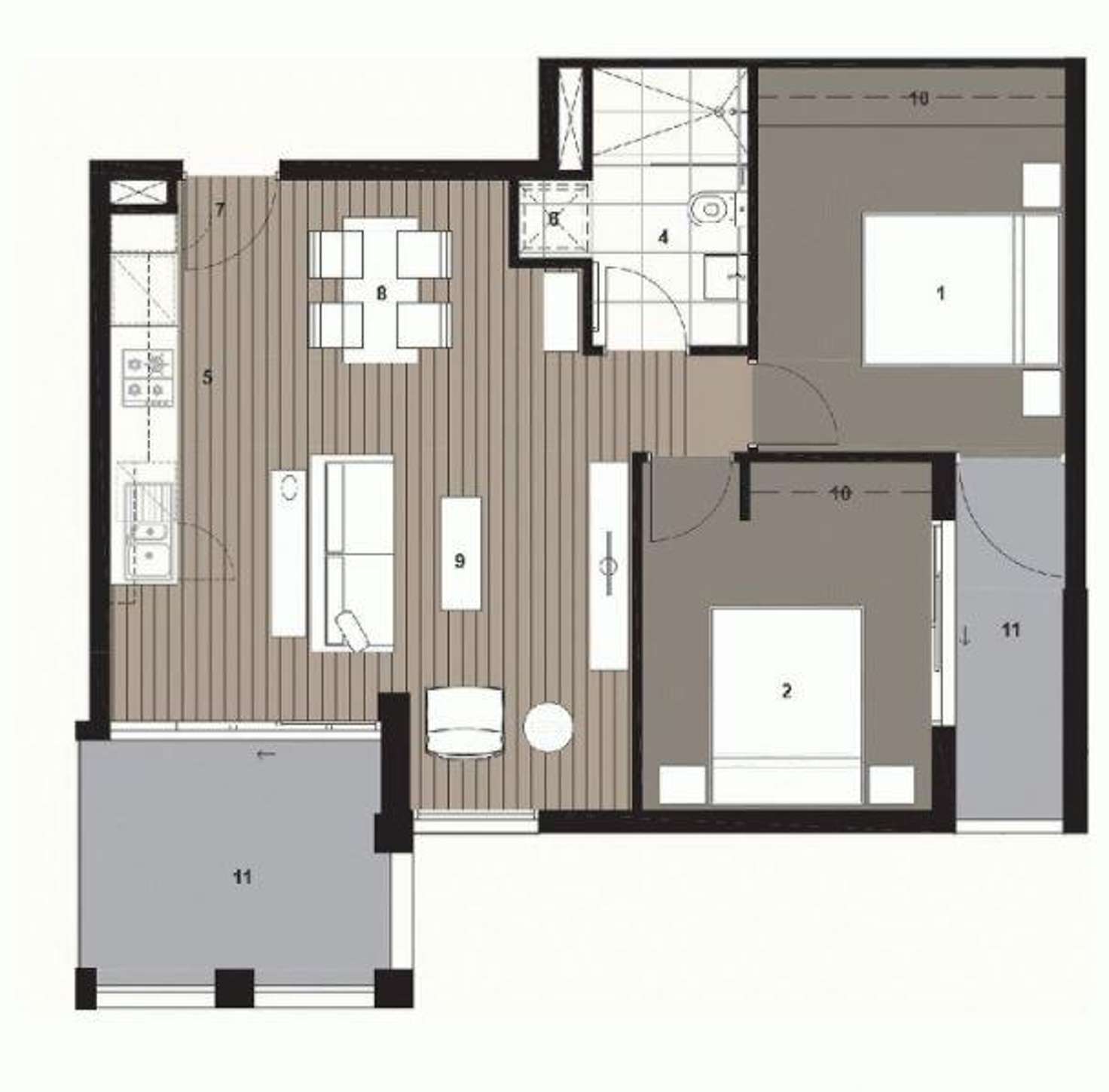 Floorplan of Homely apartment listing, 309/10 Trenerry Crescent, Abbotsford VIC 3067