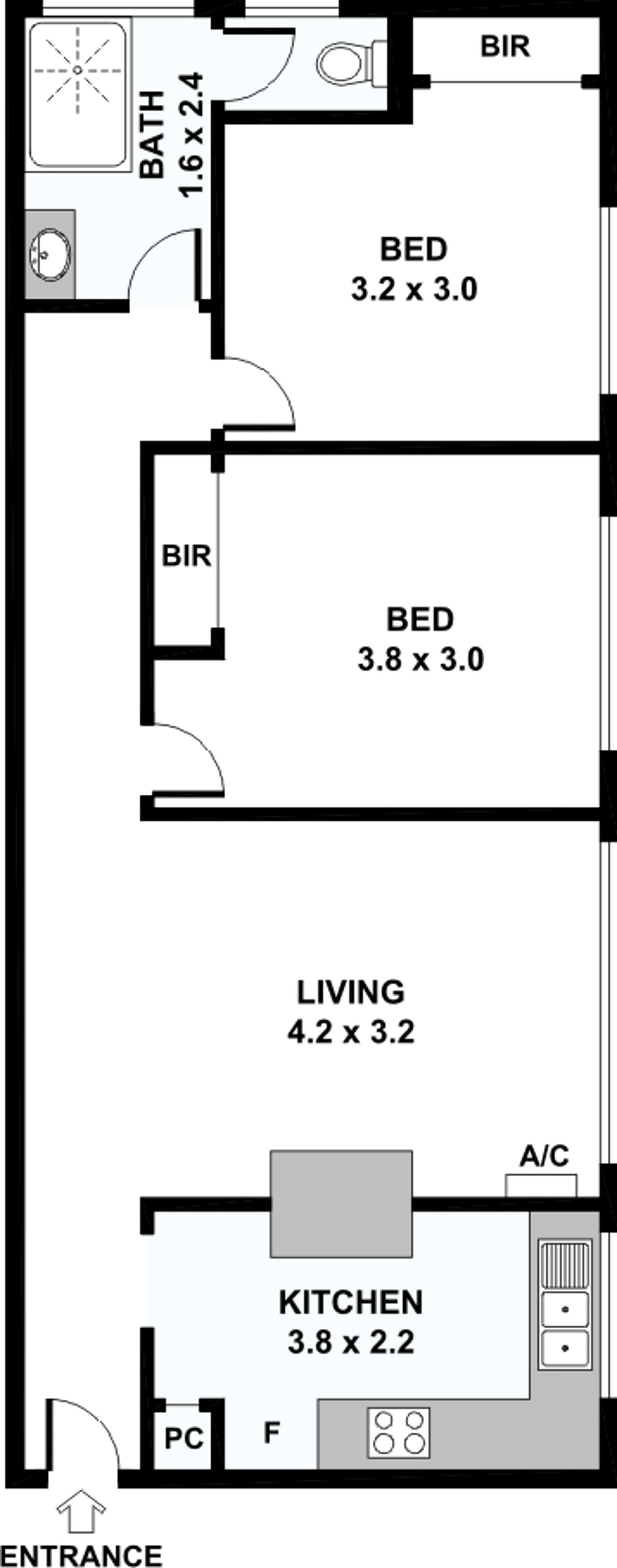 Floorplan of Homely apartment listing, 15/16 Adam Street, Richmond VIC 3121
