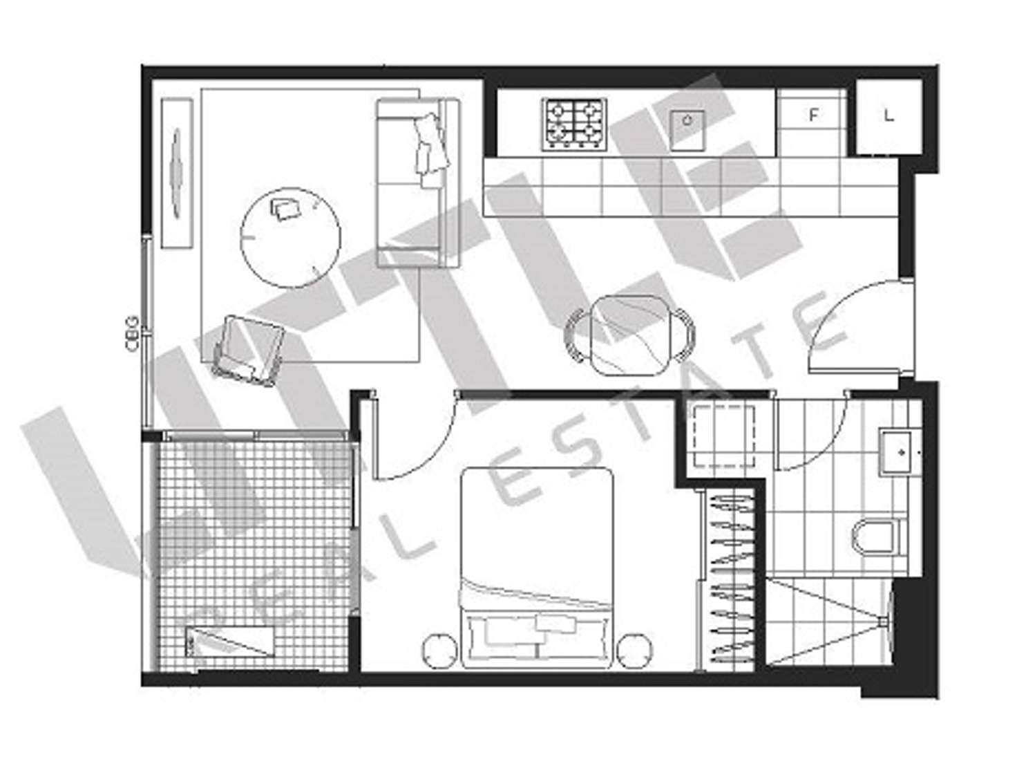 Floorplan of Homely apartment listing, 1717/3 Yarra Street, South Yarra VIC 3141