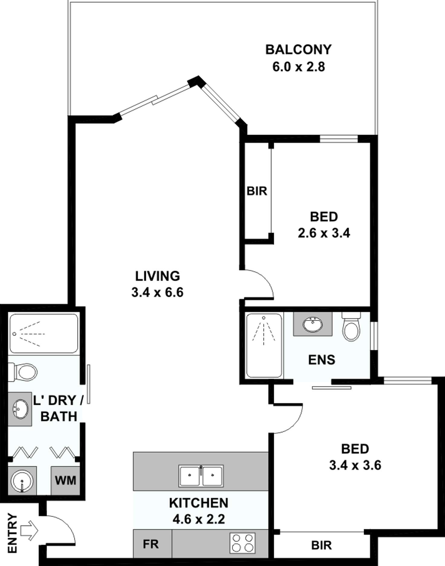 Floorplan of Homely apartment listing, 307/457-459 Lygon Street, Brunswick East VIC 3057