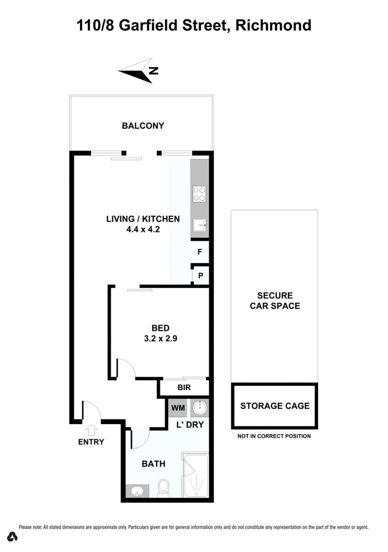 Floorplan of Homely unit listing, 110/8 Garfield Street, Richmond VIC 3121