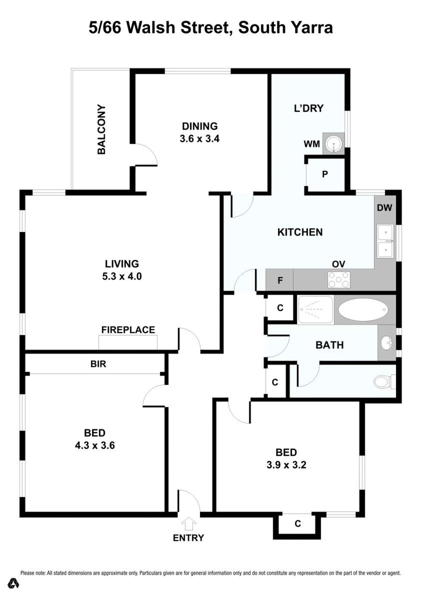Floorplan of Homely apartment listing, 5/66 Walsh St, South Yarra VIC 3141