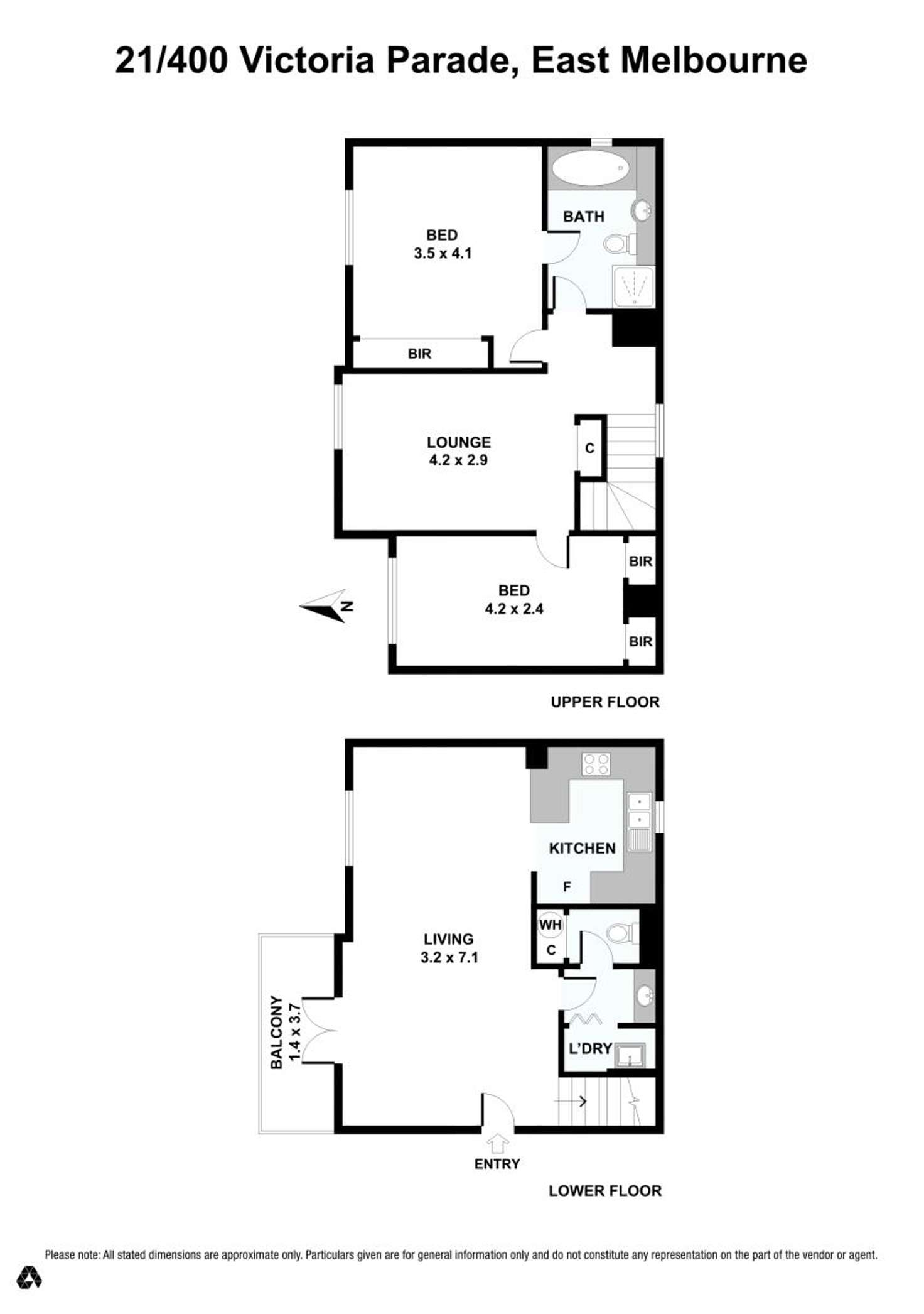 Floorplan of Homely apartment listing, 21/400 Victoria Parade, East Melbourne VIC 3002