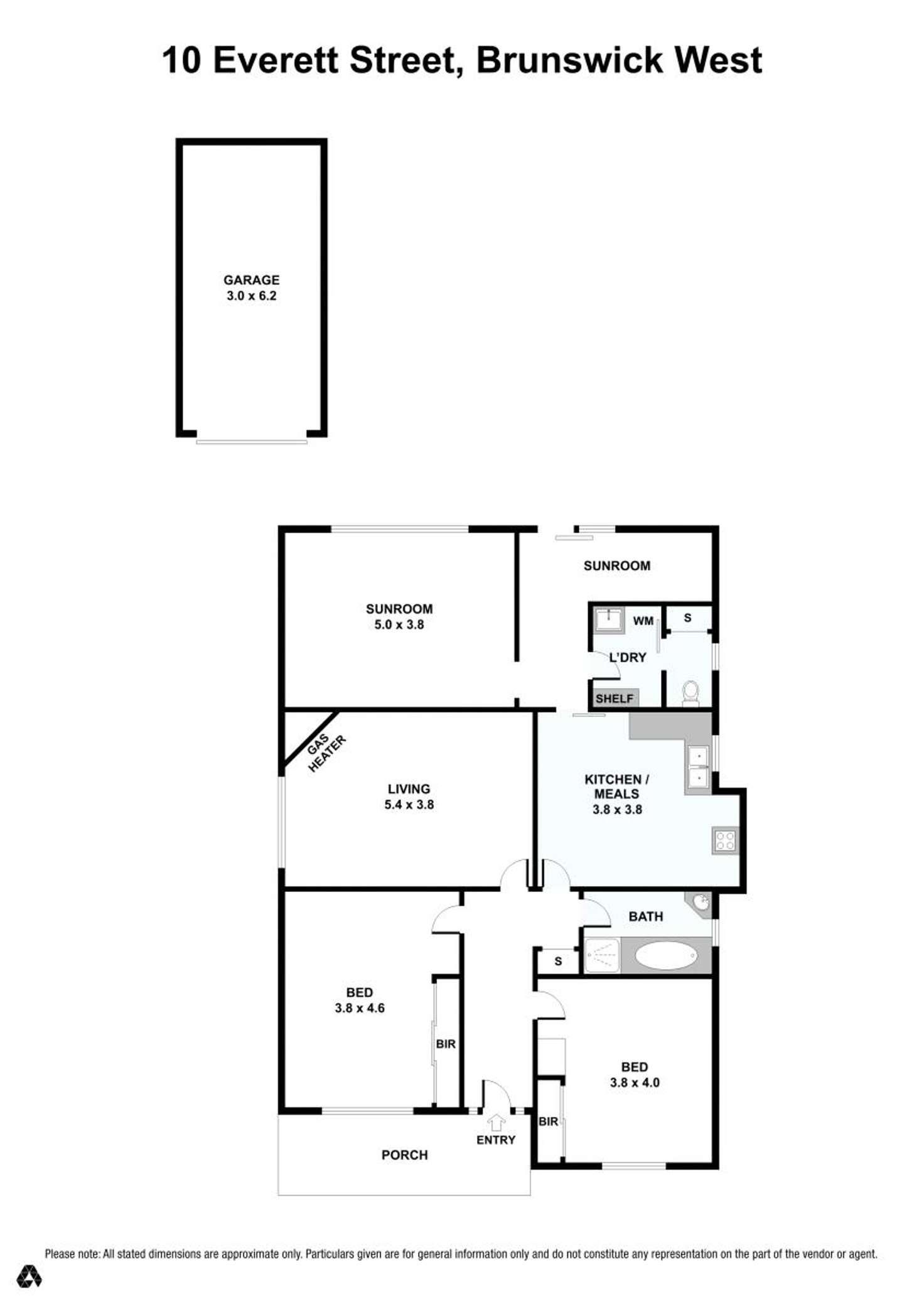 Floorplan of Homely house listing, 10 Everett Street, Brunswick West VIC 3055