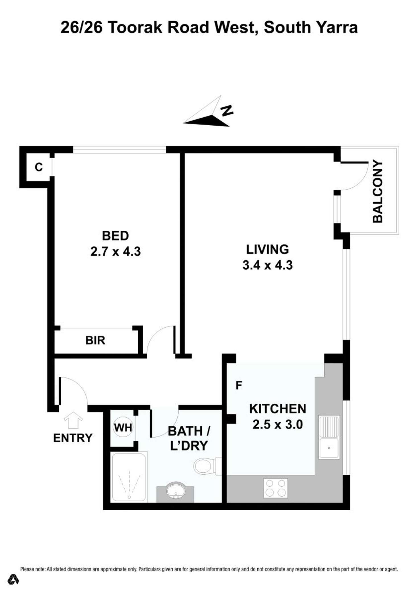 Floorplan of Homely unit listing, 26/26 Toorak Road West, South Yarra VIC 3141