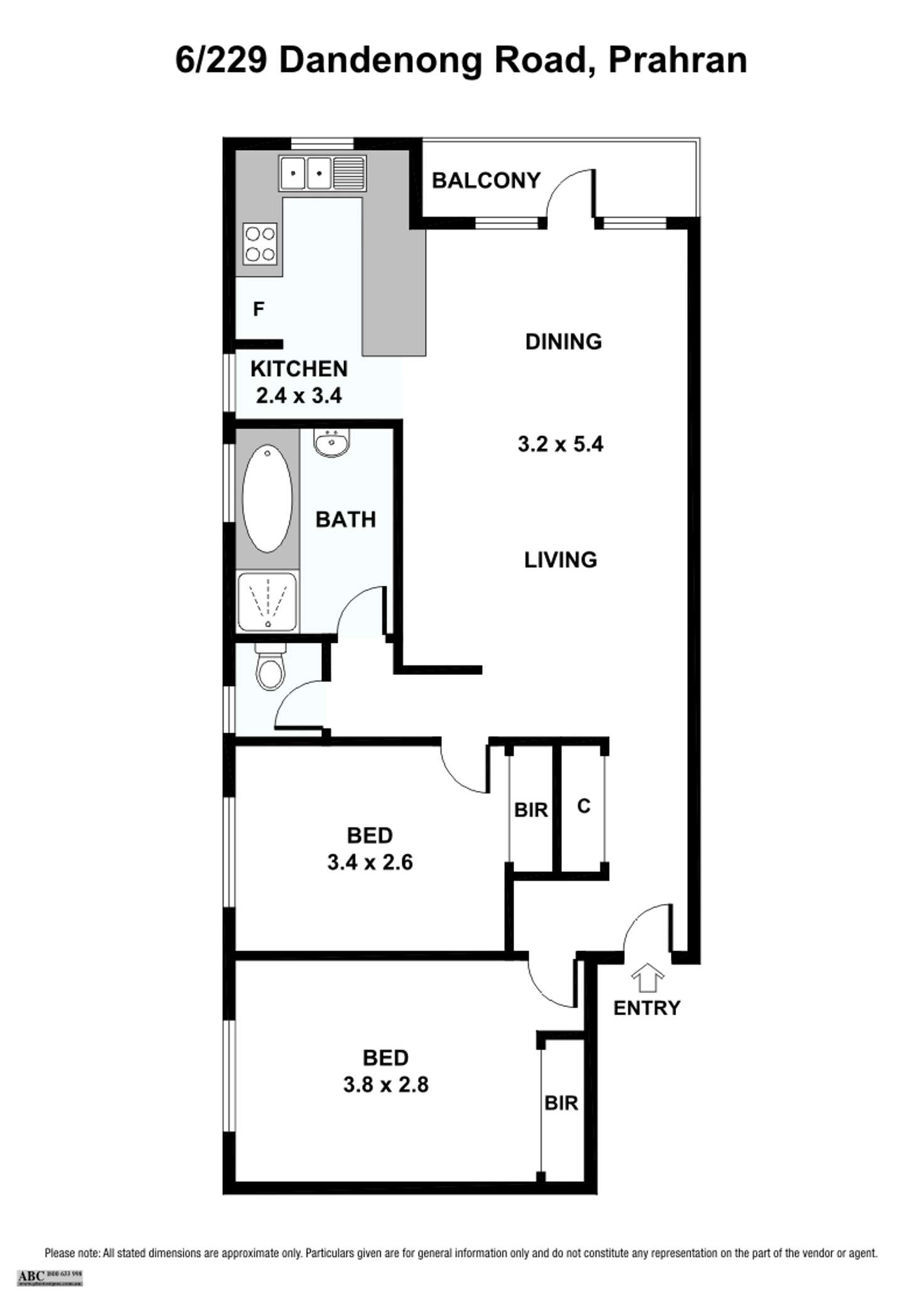 Floorplan of Homely apartment listing, 6/229 Dandenong Road, Prahran VIC 3181