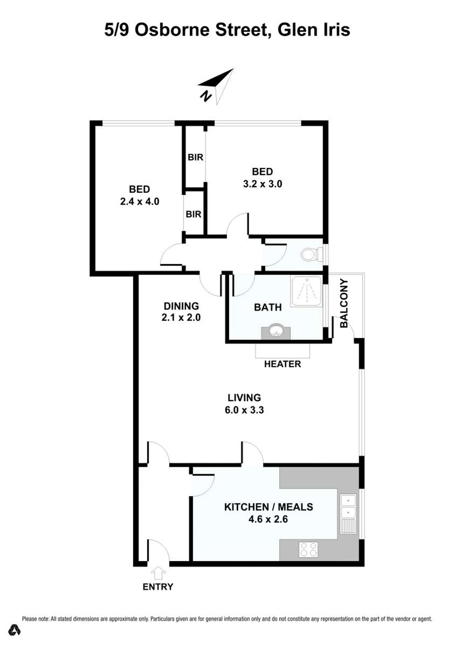 Floorplan of Homely apartment listing, 5/9 Osborne Avenue, Glen Iris VIC 3146