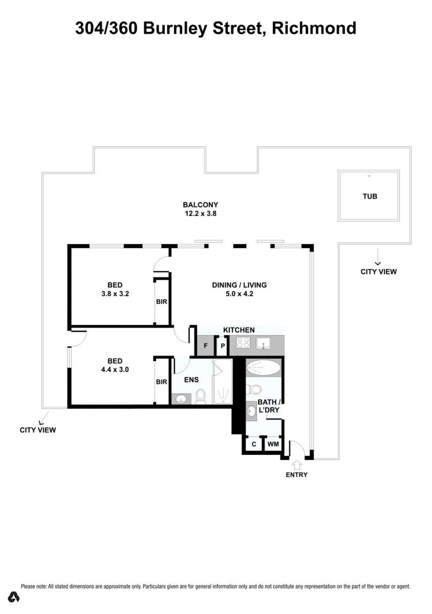 Floorplan of Homely unit listing, 304/360 Burnley Street, Richmond VIC 3121