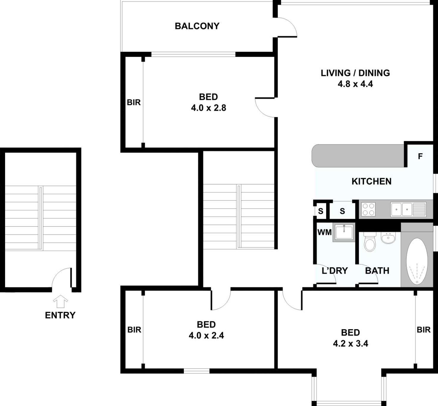 Floorplan of Homely apartment listing, 54/422 Cardigan Street, Carlton VIC 3053