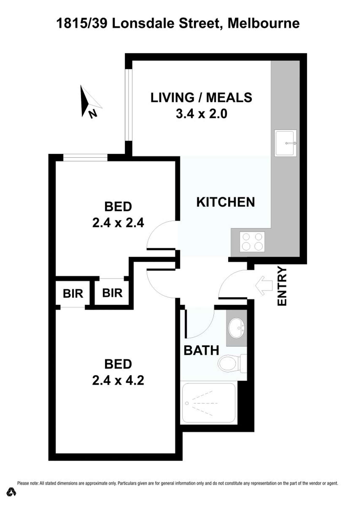 Floorplan of Homely apartment listing, 1815/39 Lonsdale Street, Melbourne VIC 3000