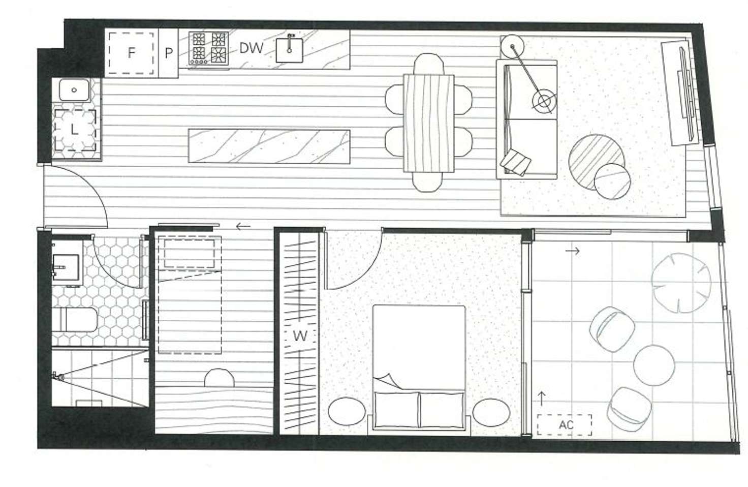 Floorplan of Homely apartment listing, 602/636 High Street, Thornbury VIC 3071
