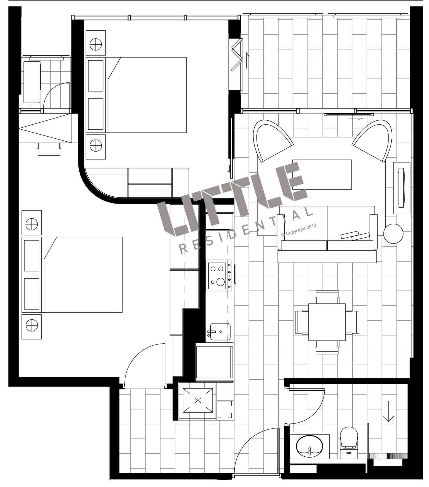 Floorplan of Homely apartment listing, 312N/229 Toorak Road, South Yarra VIC 3141
