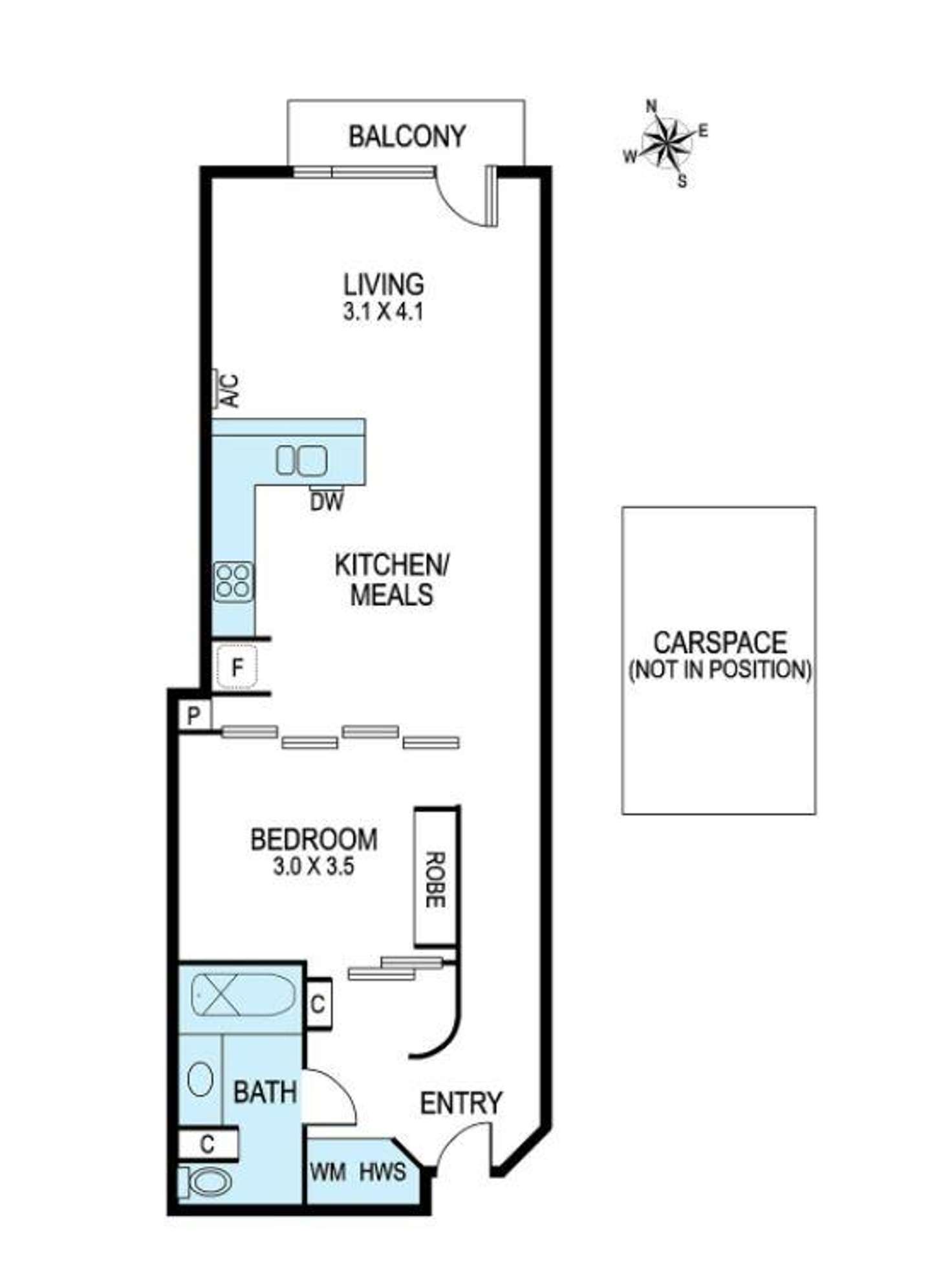 Floorplan of Homely apartment listing, 15/19 Yarra Street, South Yarra VIC 3141