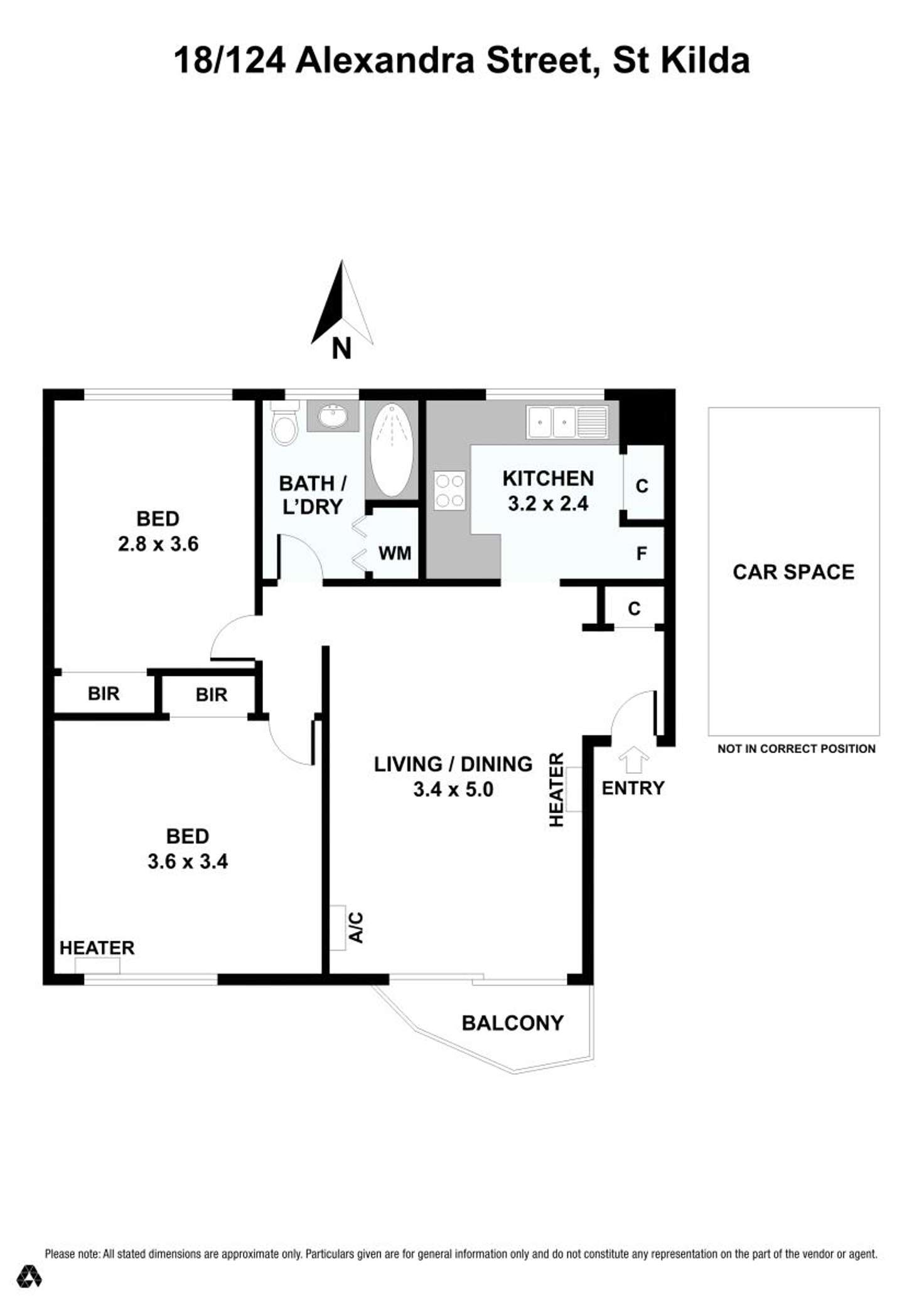 Floorplan of Homely unit listing, 18/124 Alexandra Street, St Kilda East VIC 3183