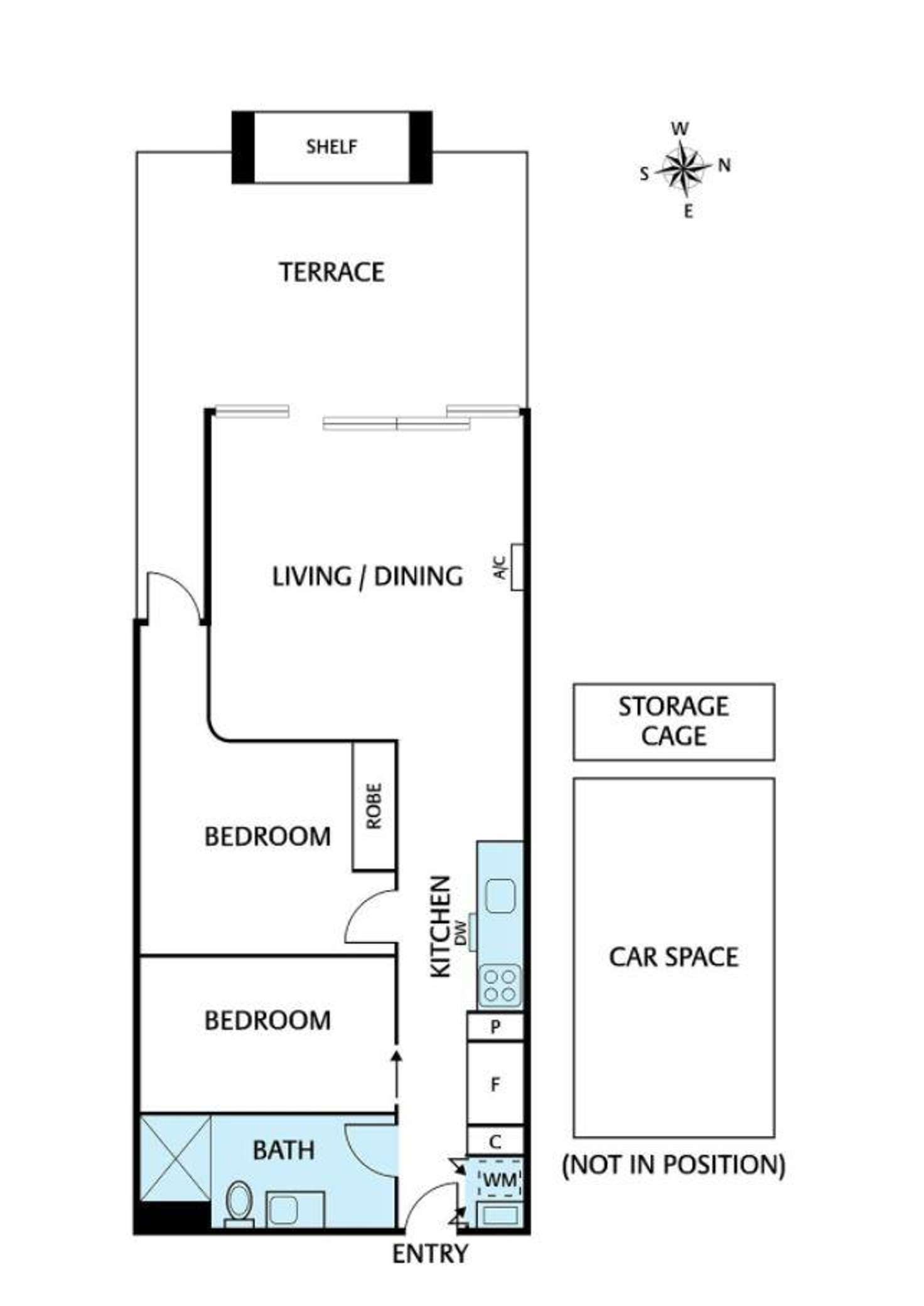 Floorplan of Homely apartment listing, 110/636 High Street, Thornbury VIC 3071