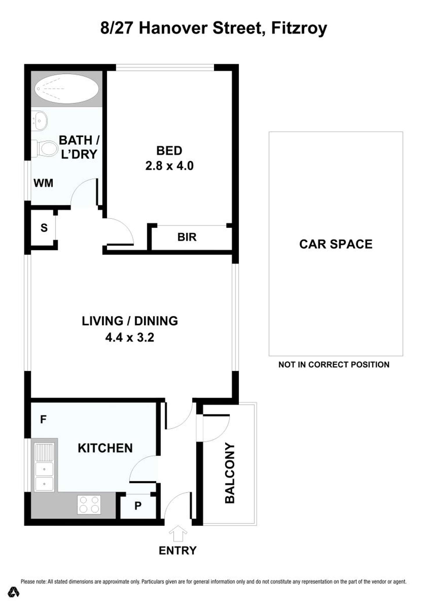 Floorplan of Homely apartment listing, 8/27 Hanover Street, Fitzroy VIC 3065